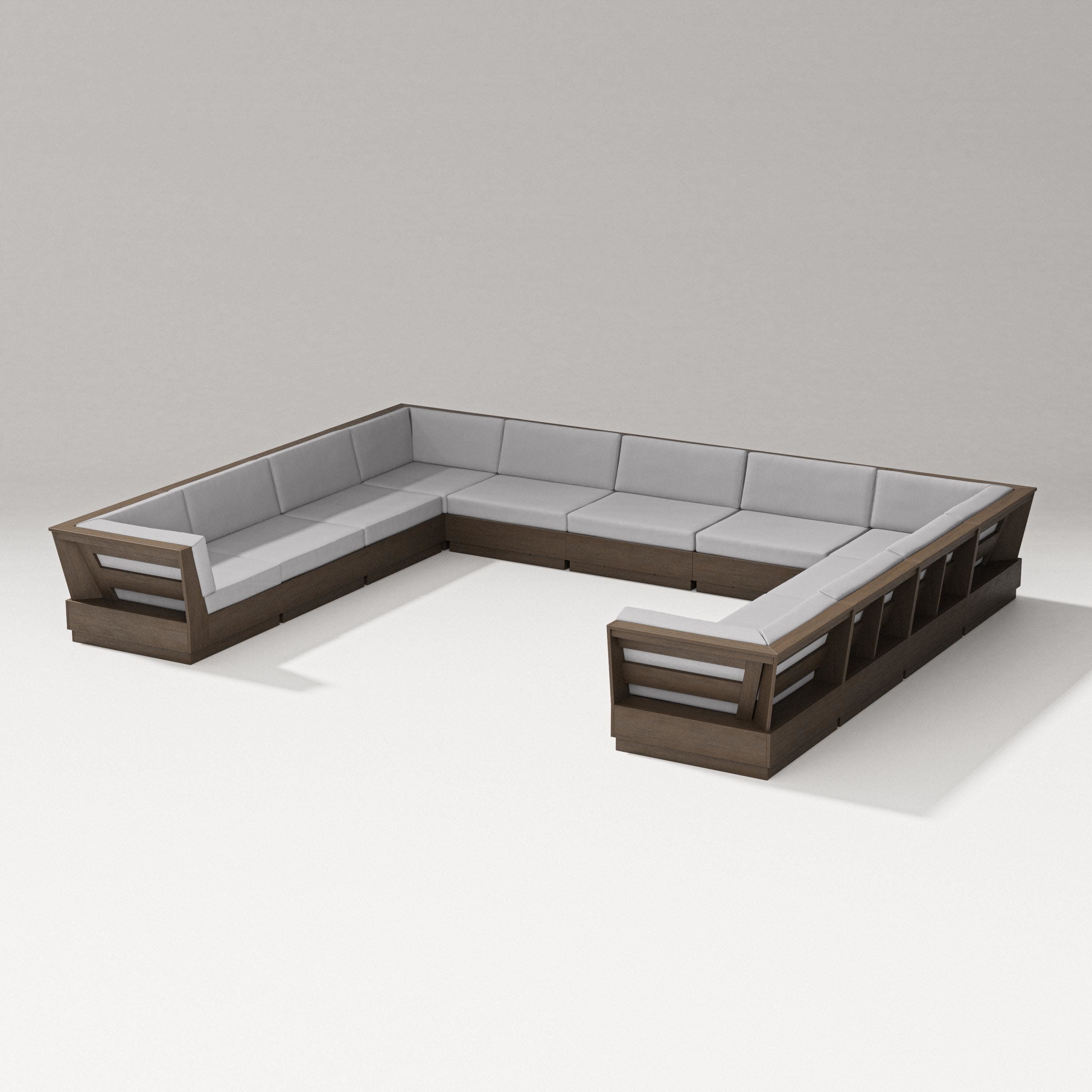 Elevate Large U-Shaped Sectional in Kona / Granite