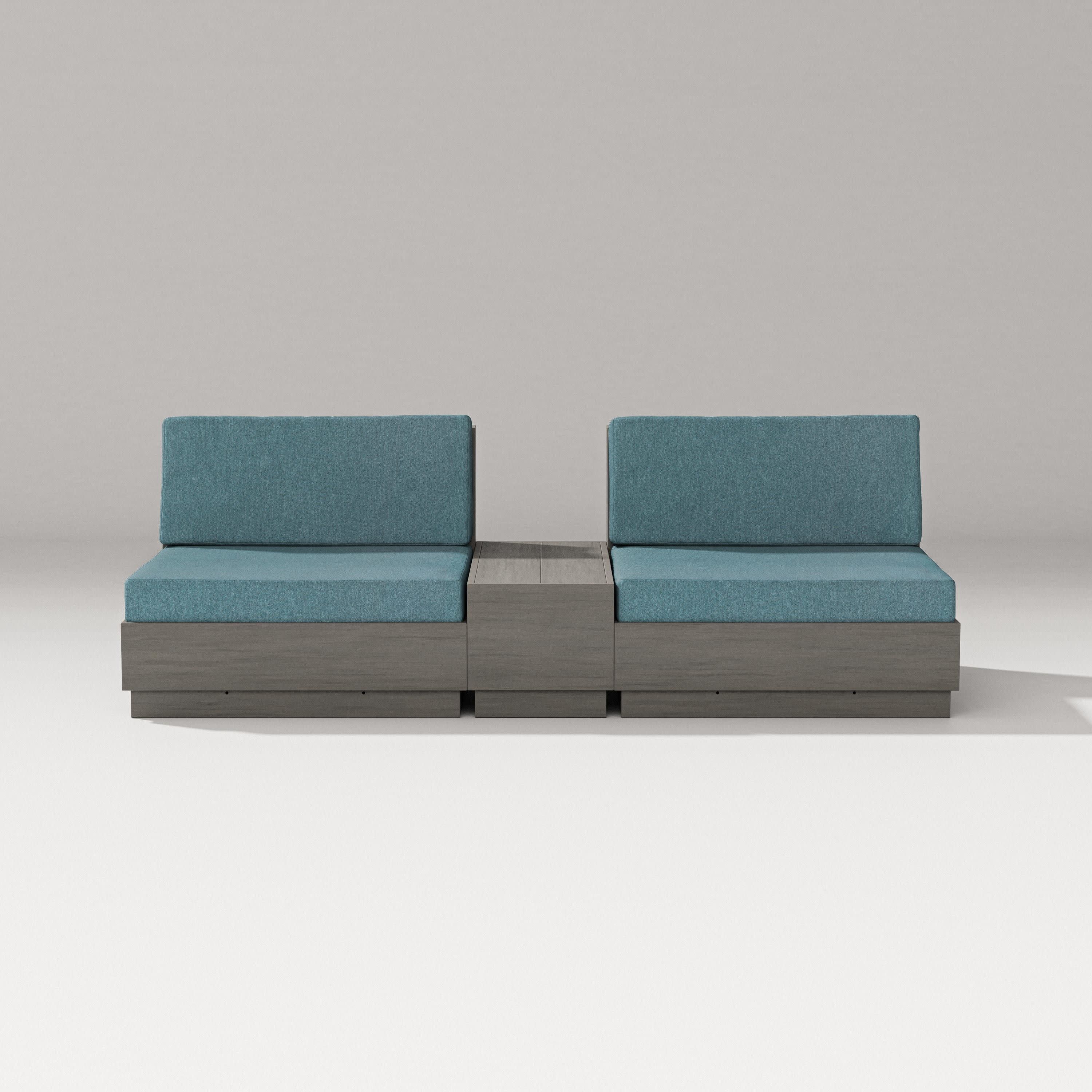 Elevate Lounge Chair Set in Driftwood / Ocean Teal