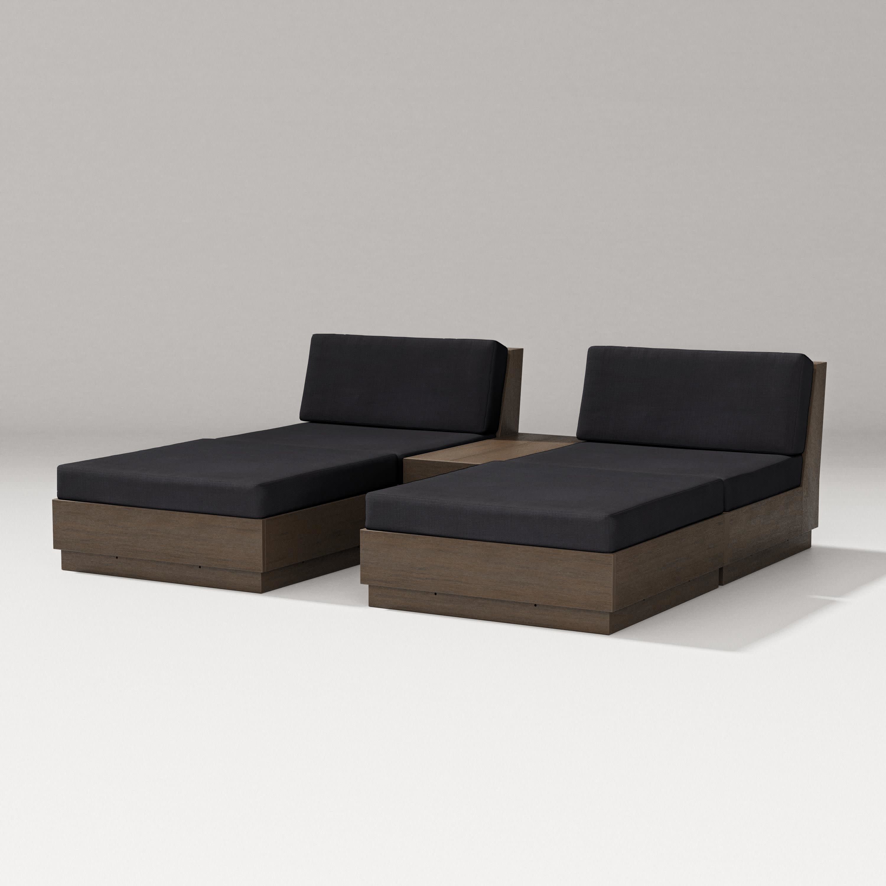 Elevate Double Chaise Set in Kona / Midnight Linen