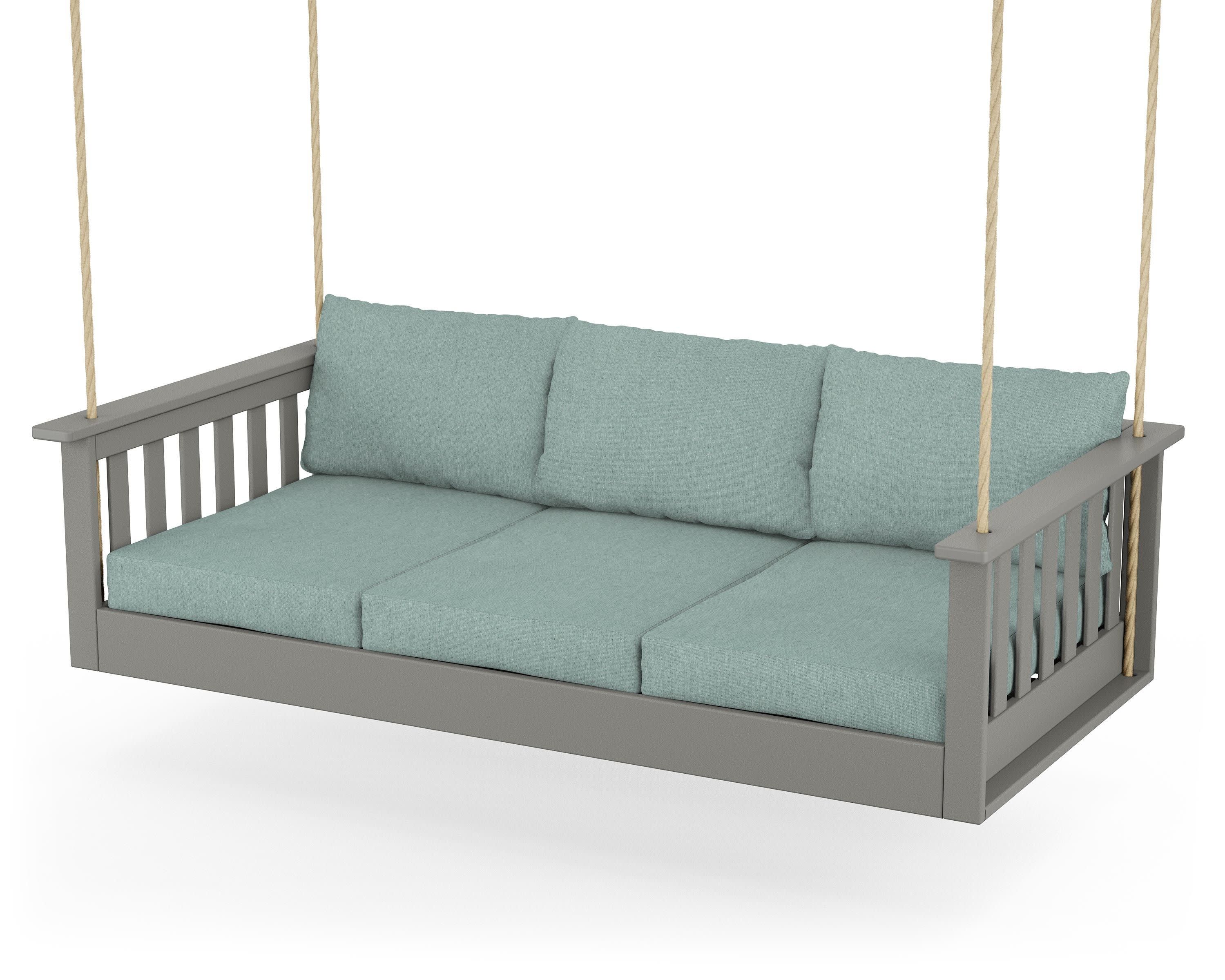 Vineyard Daybed Swing in Slate Grey / Glacier Spa