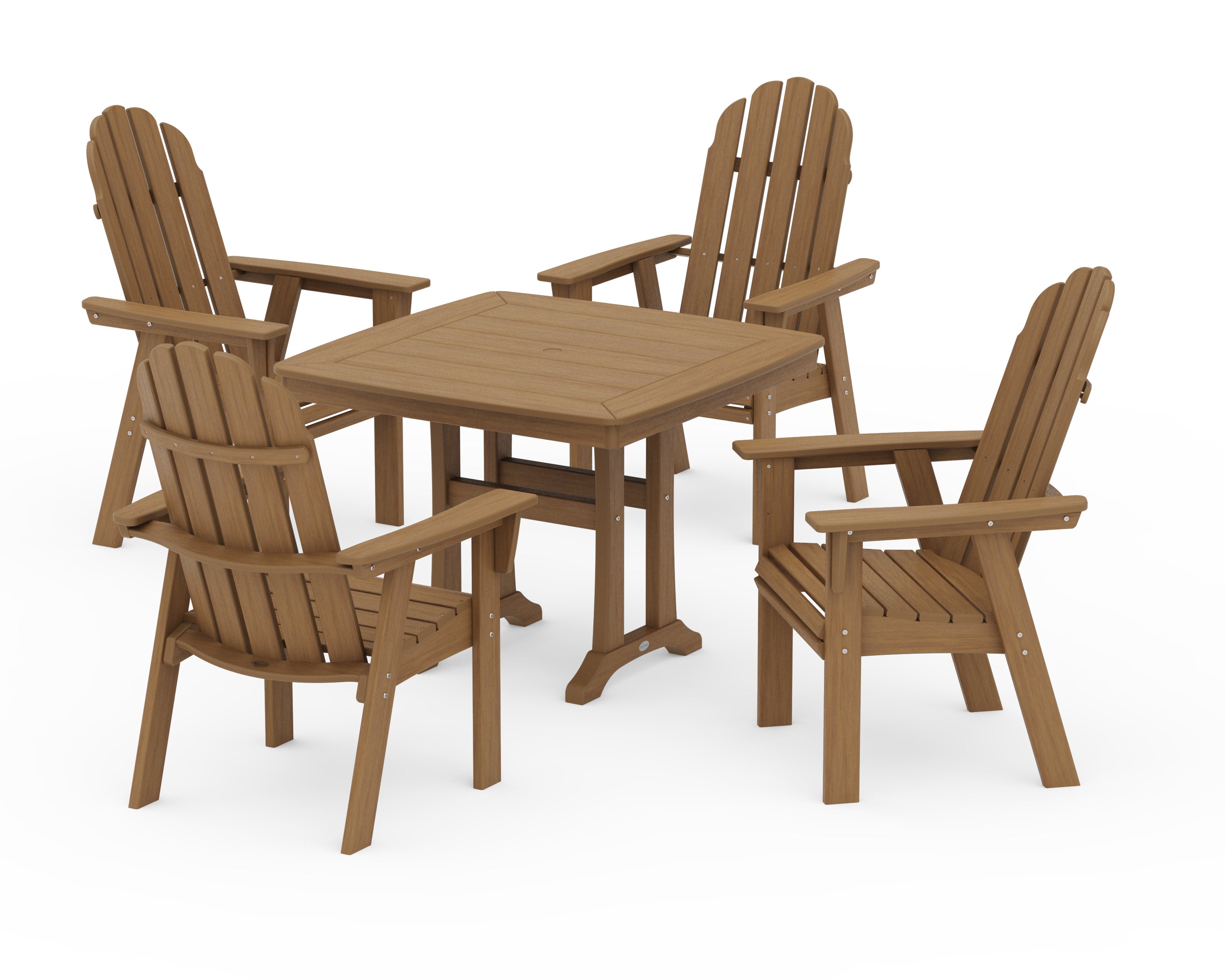 Vineyard Adirondack 5-Piece Dining Set with Trestle Legs in Natural