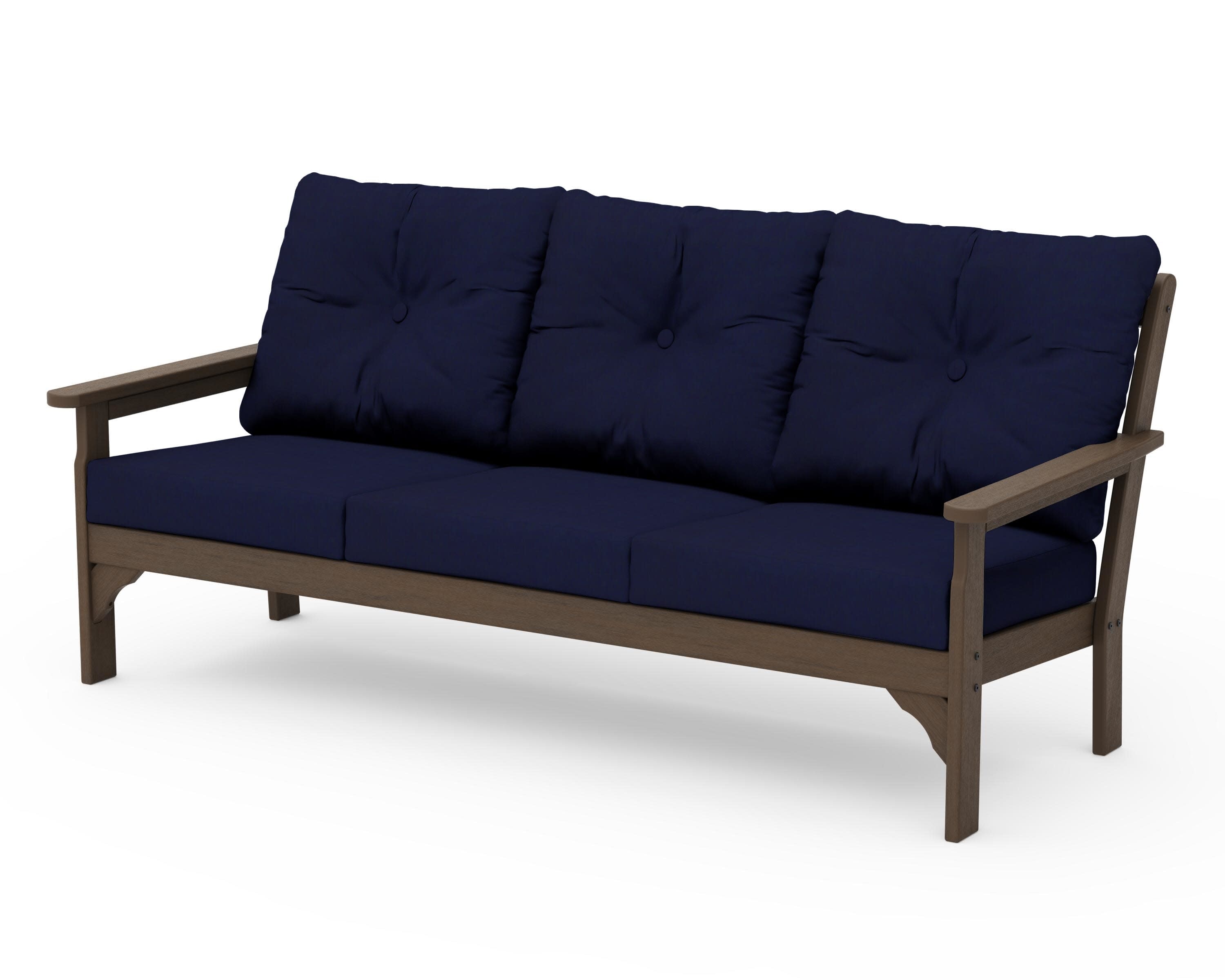 Vineyard Deep Seating Sofa in Kona / Navy