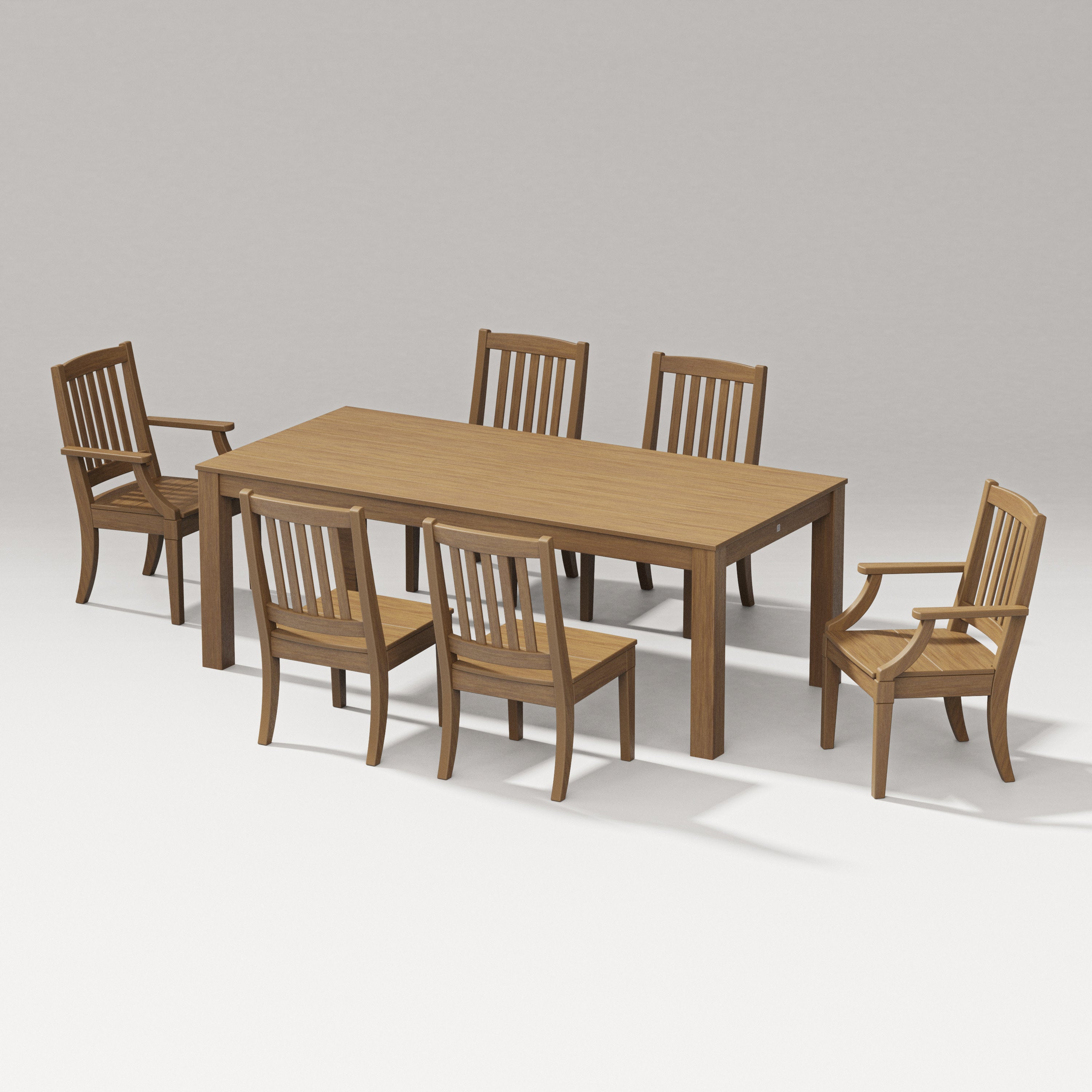 Estate 7-Piece Parsons Table Dining Set in Natural