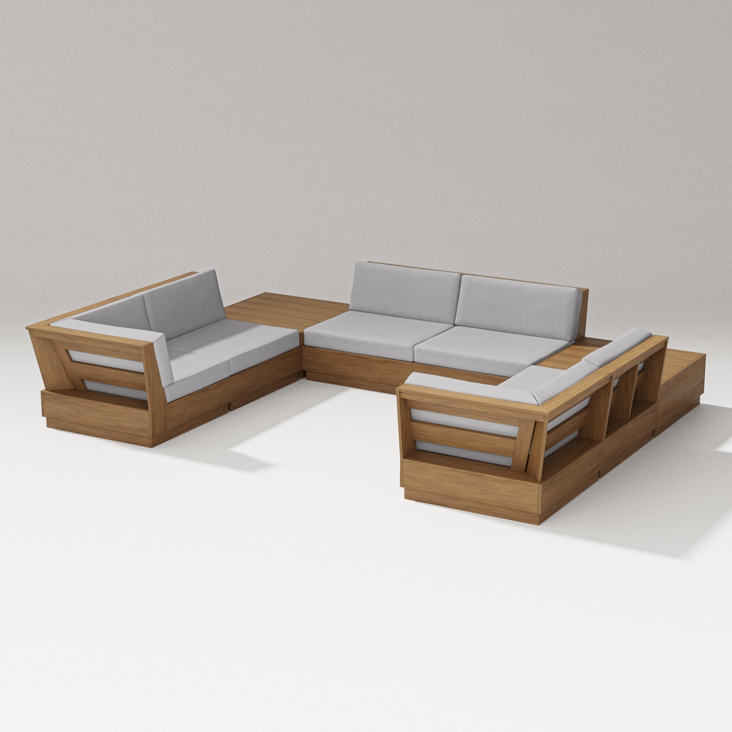 Elevate 8-Piece U-Shaped Sectional in Natural / Granite