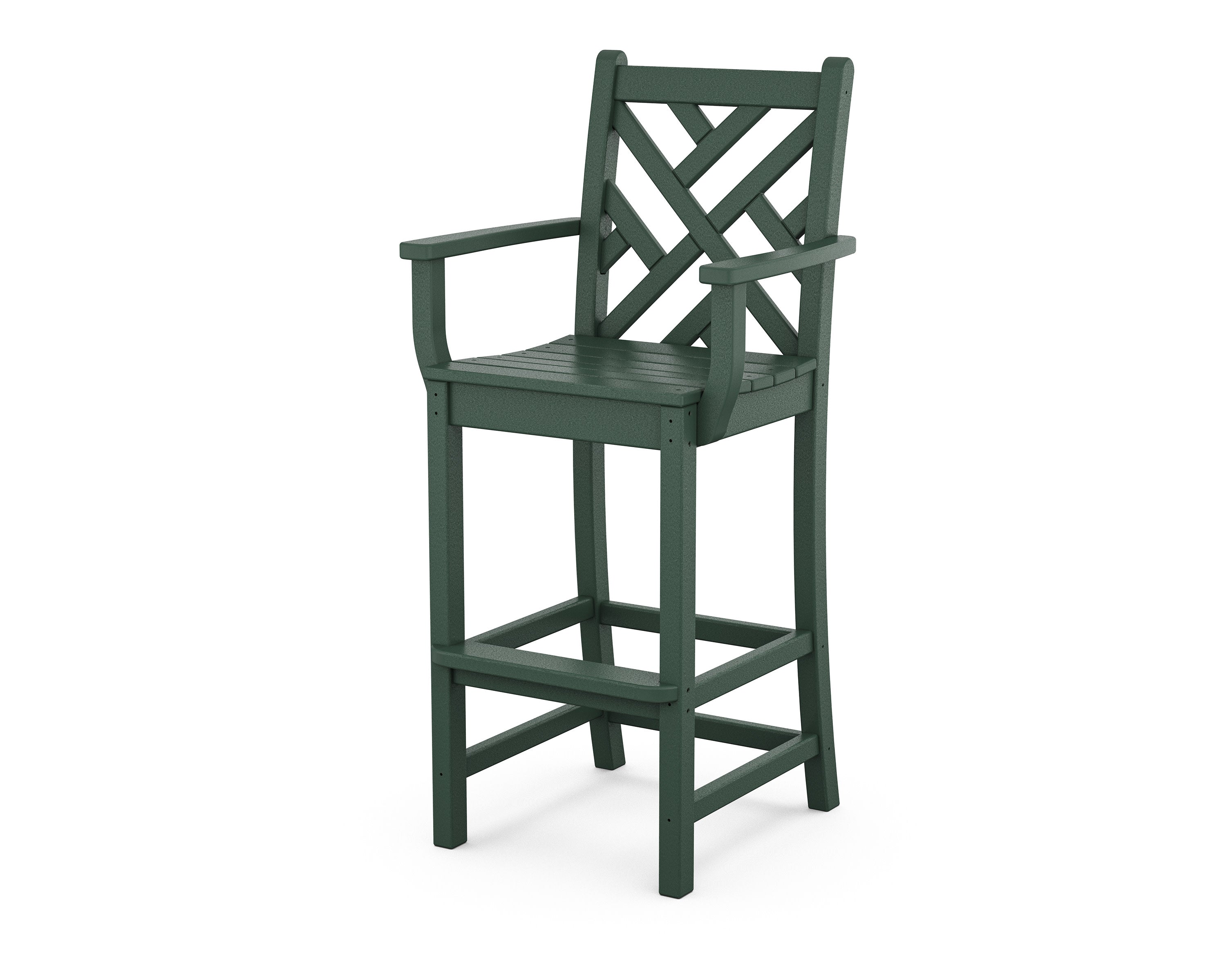 Chippendale Bar Arm Chair in Green