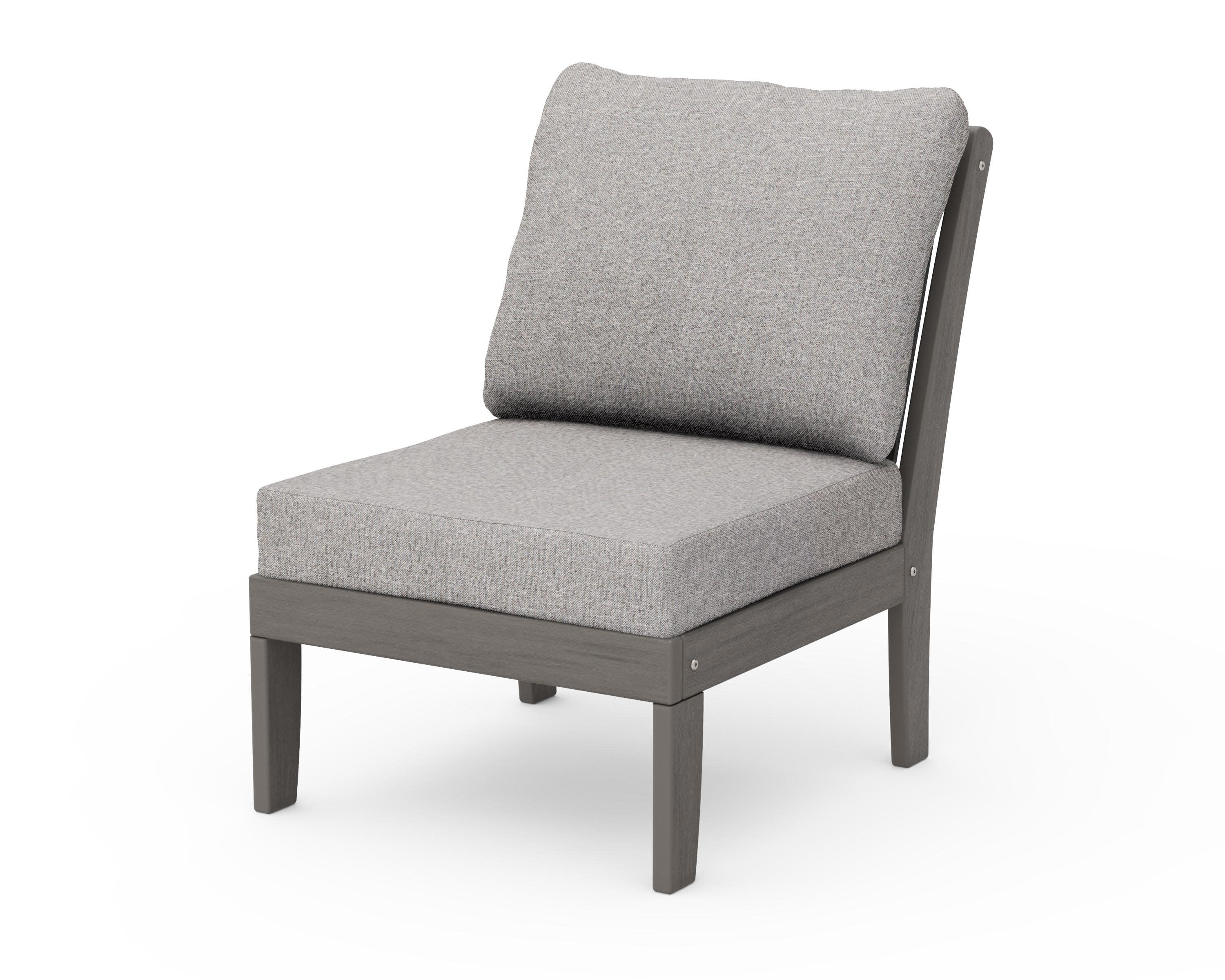 Braxton Modular Armless Chair in Driftwood / Grey Mist