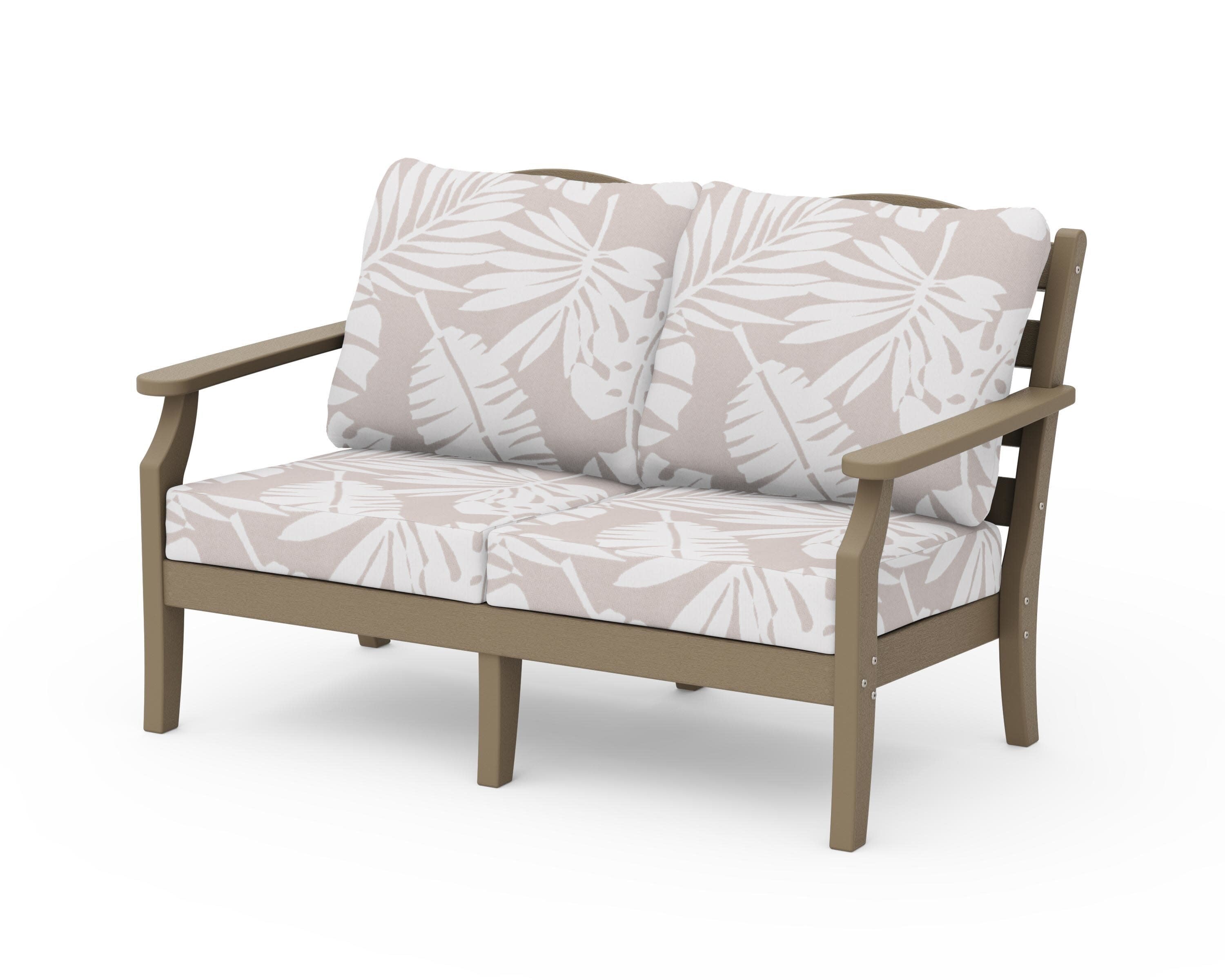 Savannah Deep Seating Loveseat in Vintage Sahara / Leaf Dune Burlap