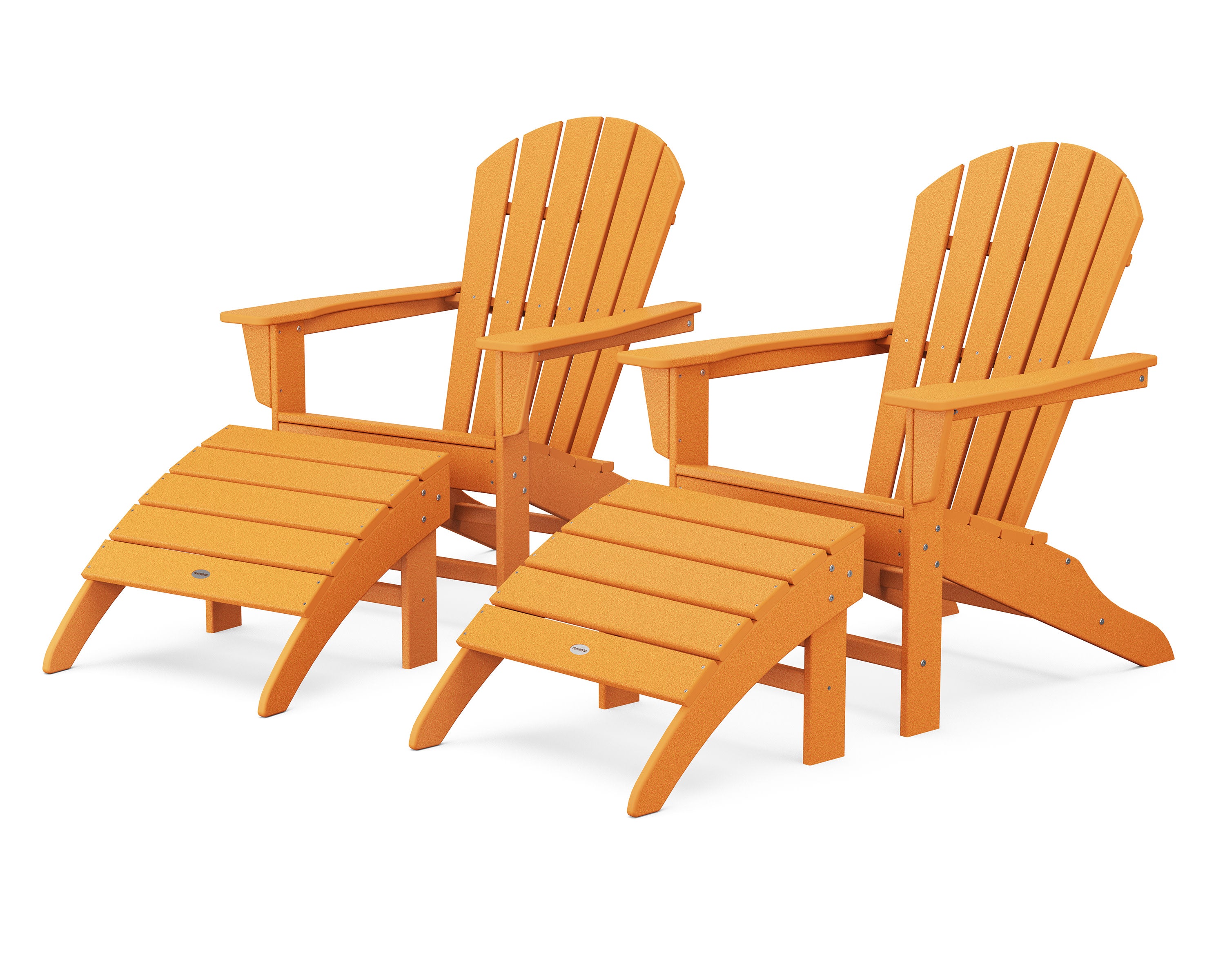 South Beach 4-Piece Adirondack Set in Tangerine