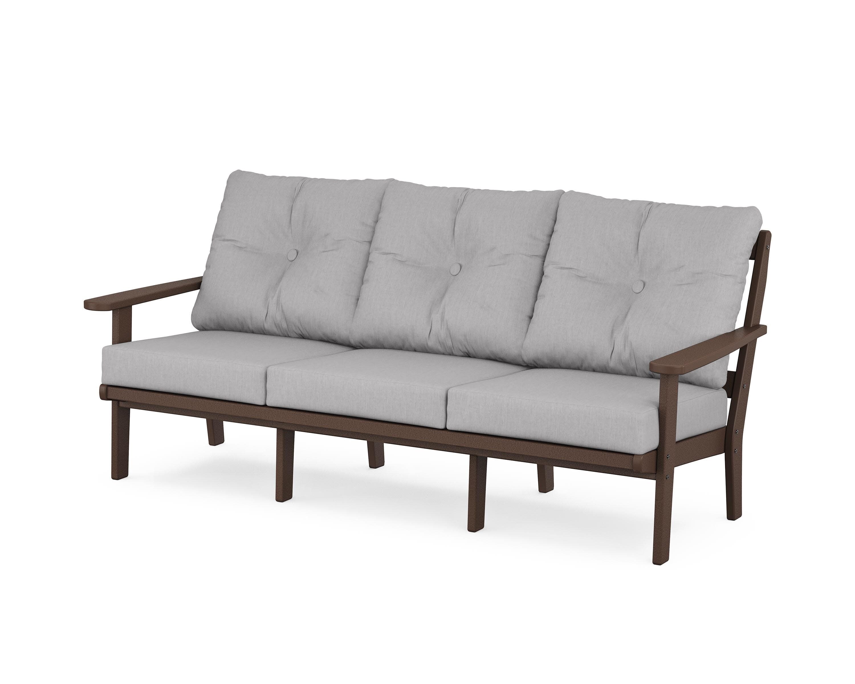Mission Deep Seating Sofa in Mahogany / Granite