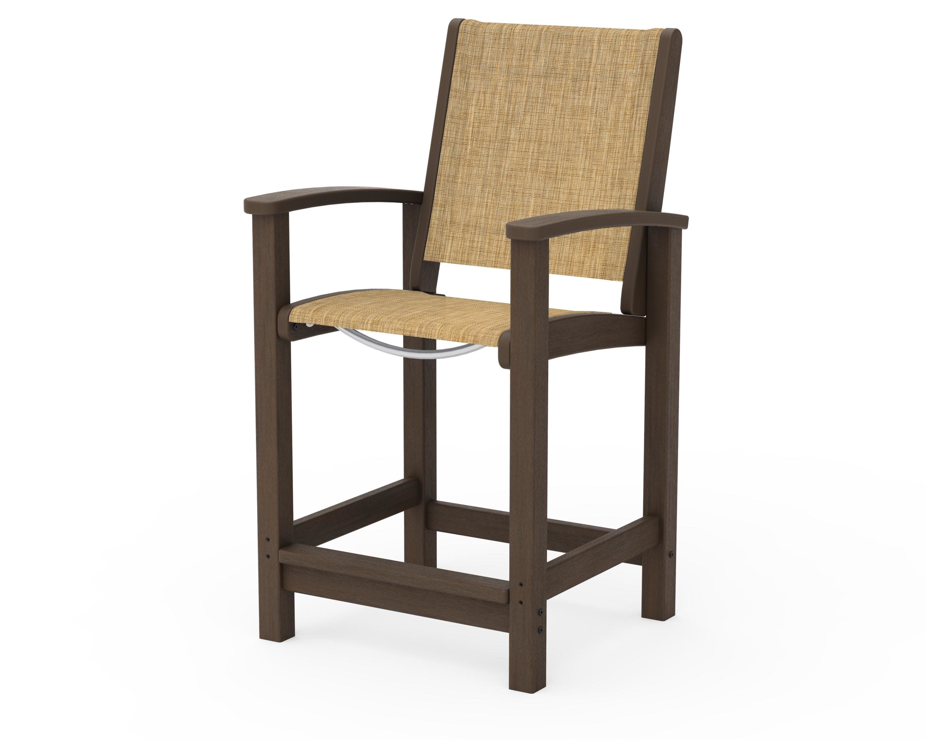Coastal Counter Chair in Kona / Burlap Sling