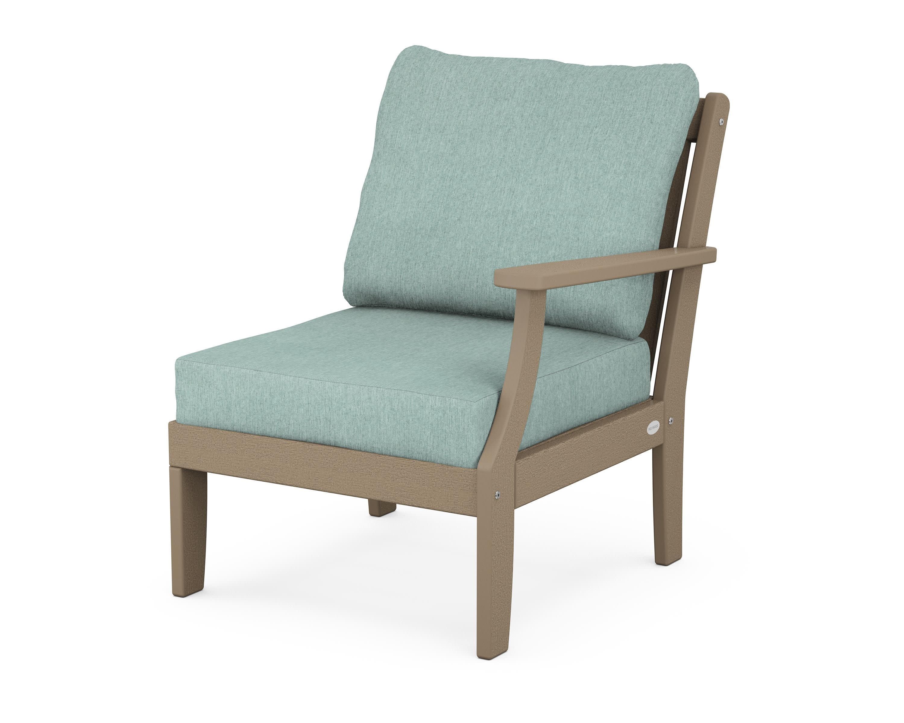 Braxton Modular Right Arm Chair in Vintage Sahara / Glacier Spa