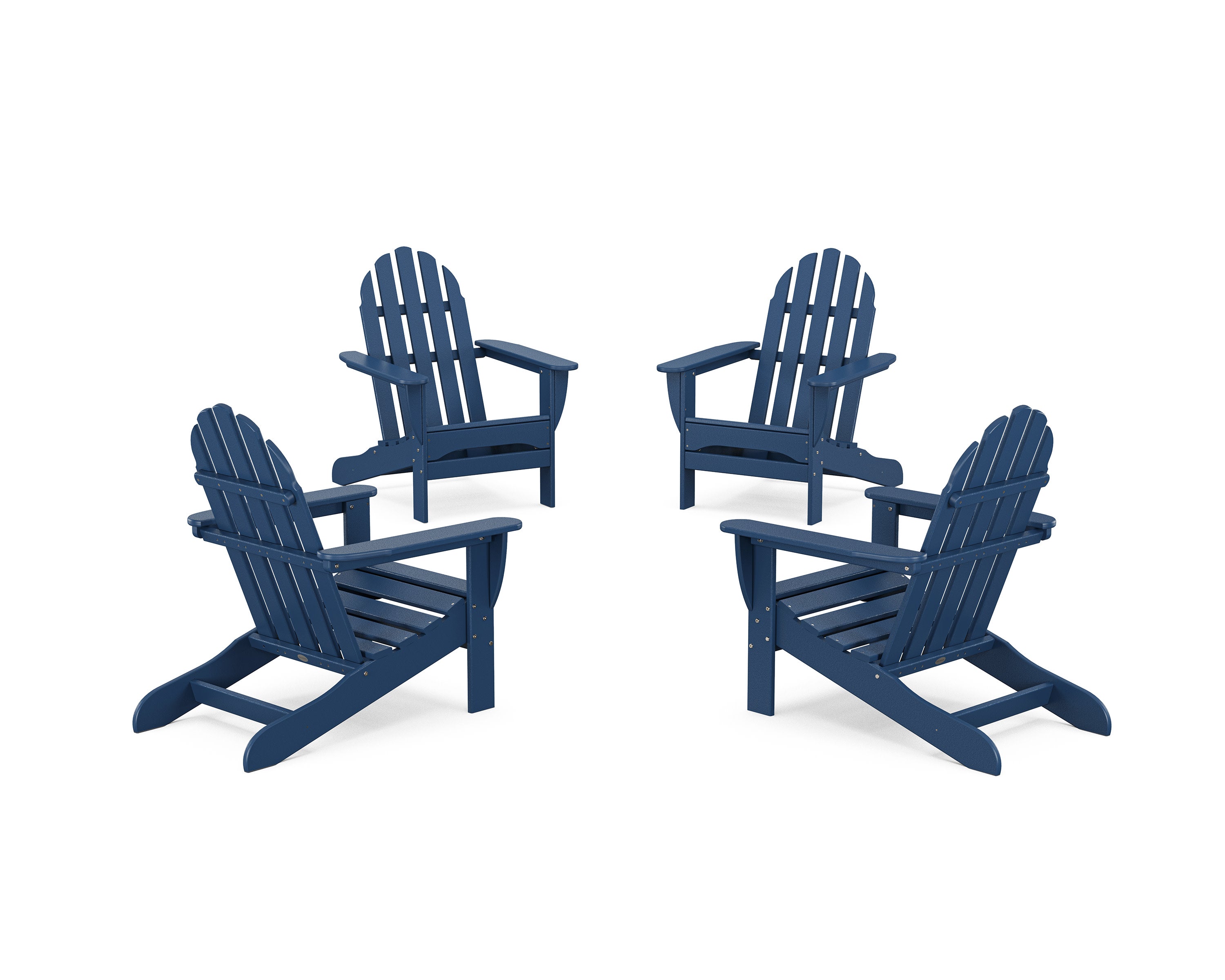 4-Piece Classic Adirondack Conversation Set in Navy