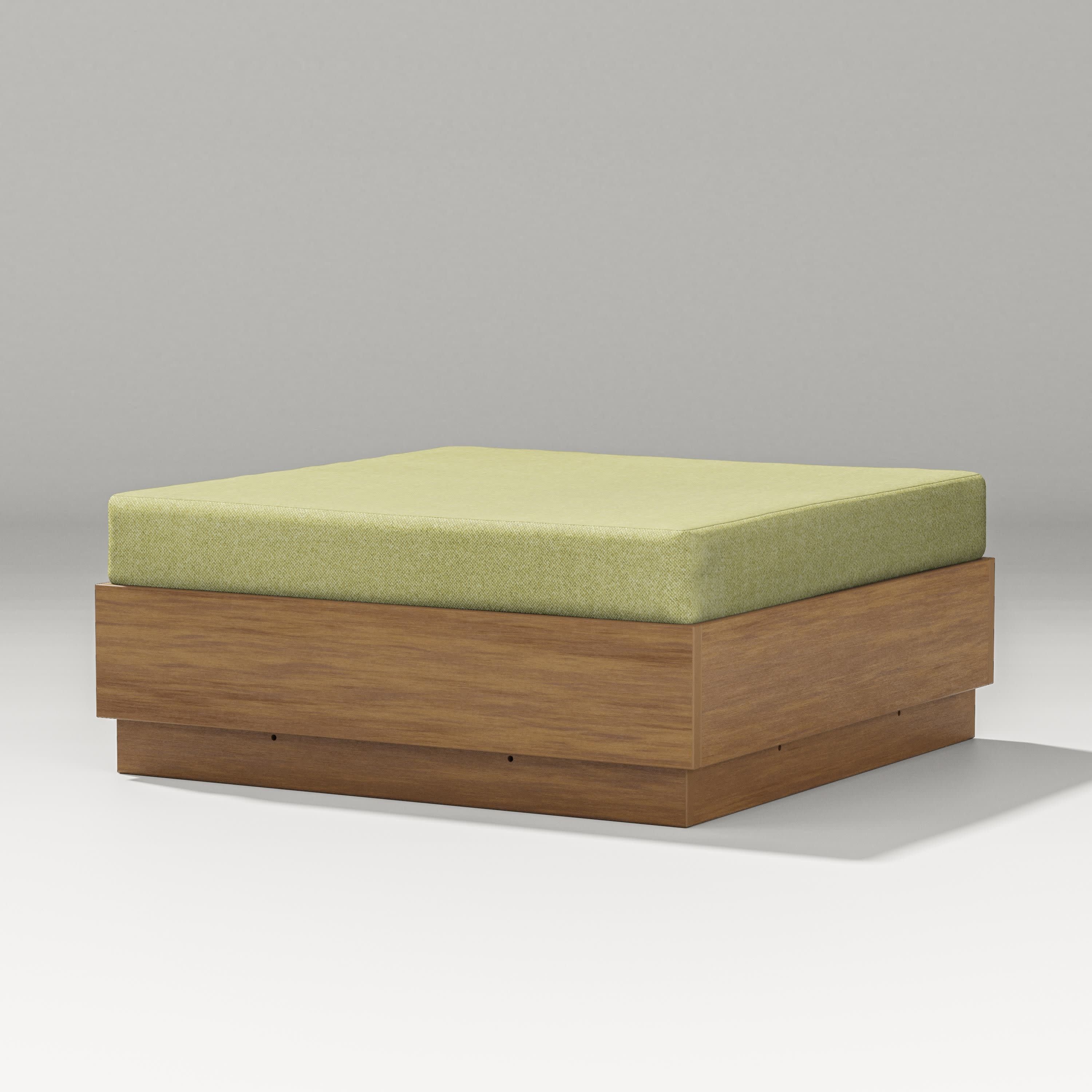 Elevate Lounge Ottoman in Natural / Chartreuse Boucle