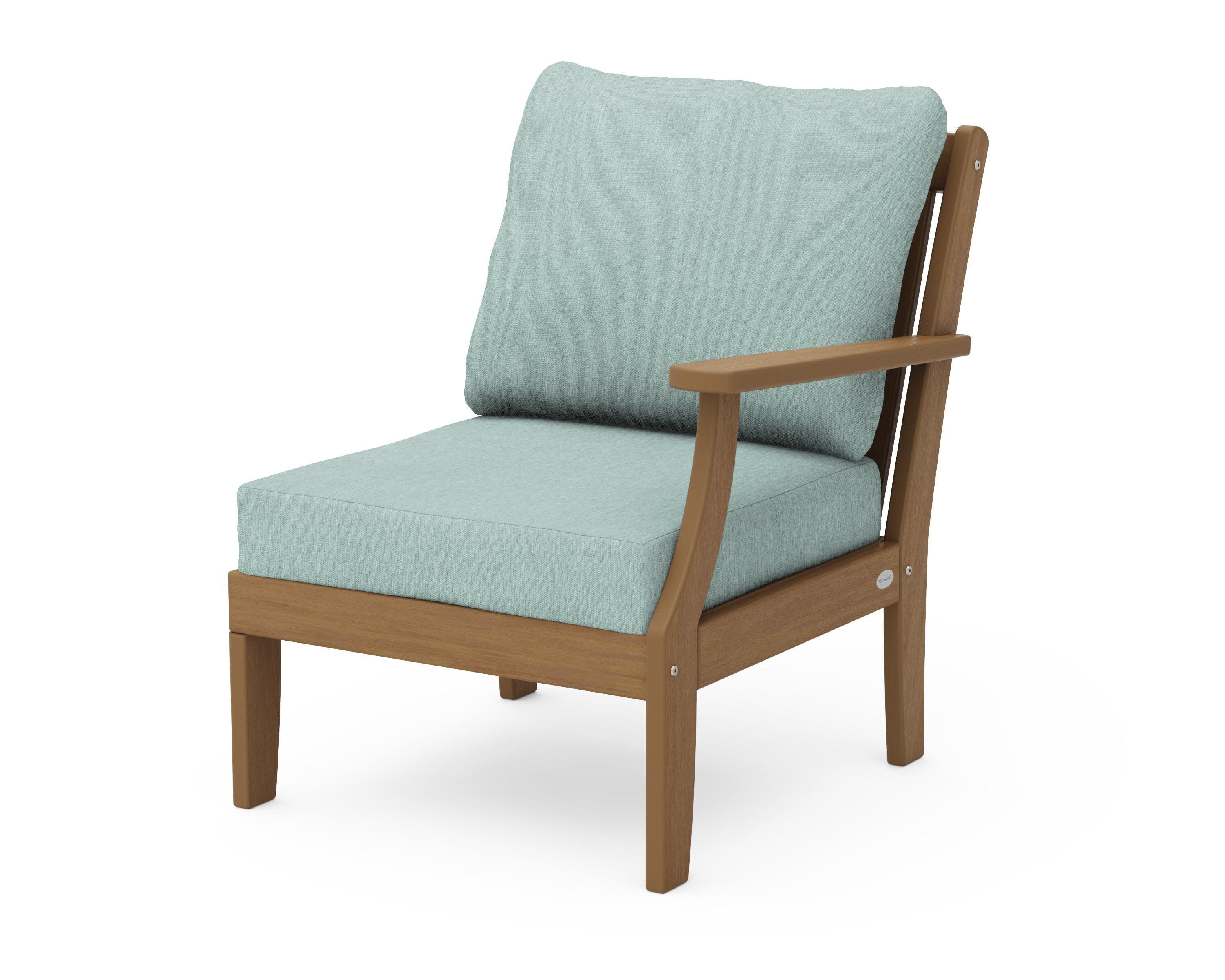 Braxton Modular Right Arm Chair in Natural / Glacier Spa