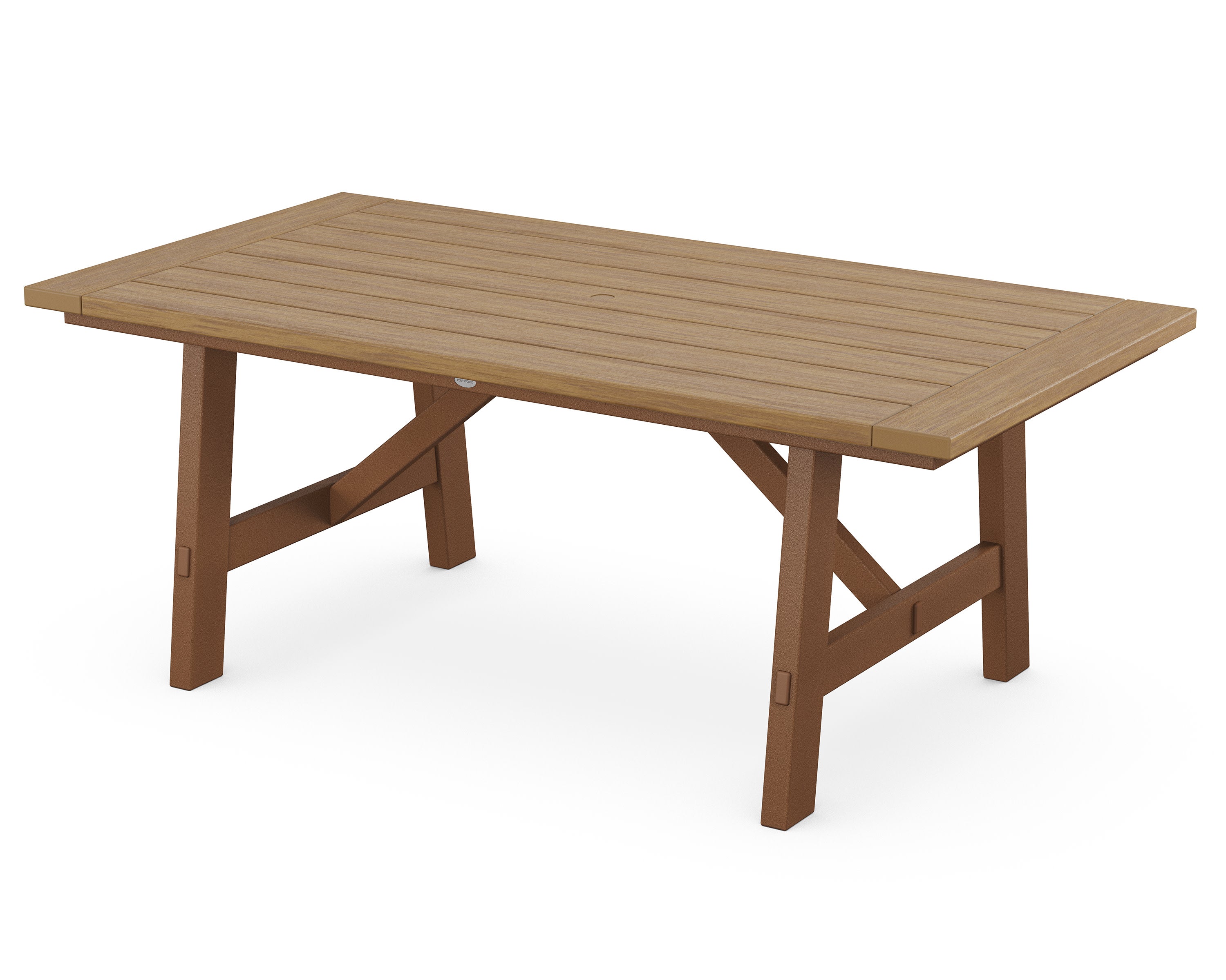 Rustic Farmhouse 39" x 75" Dining Table in Teak / Natural