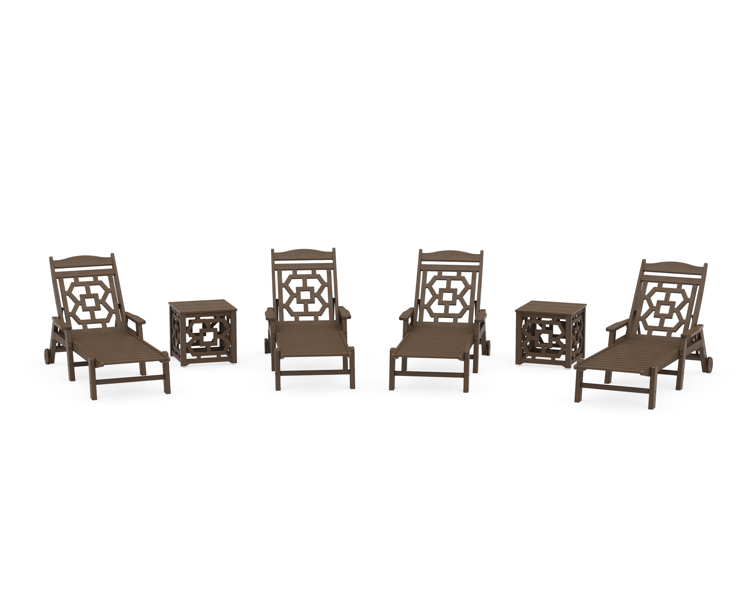 Chinoiserie 6-Piece Chaise Set in Kona