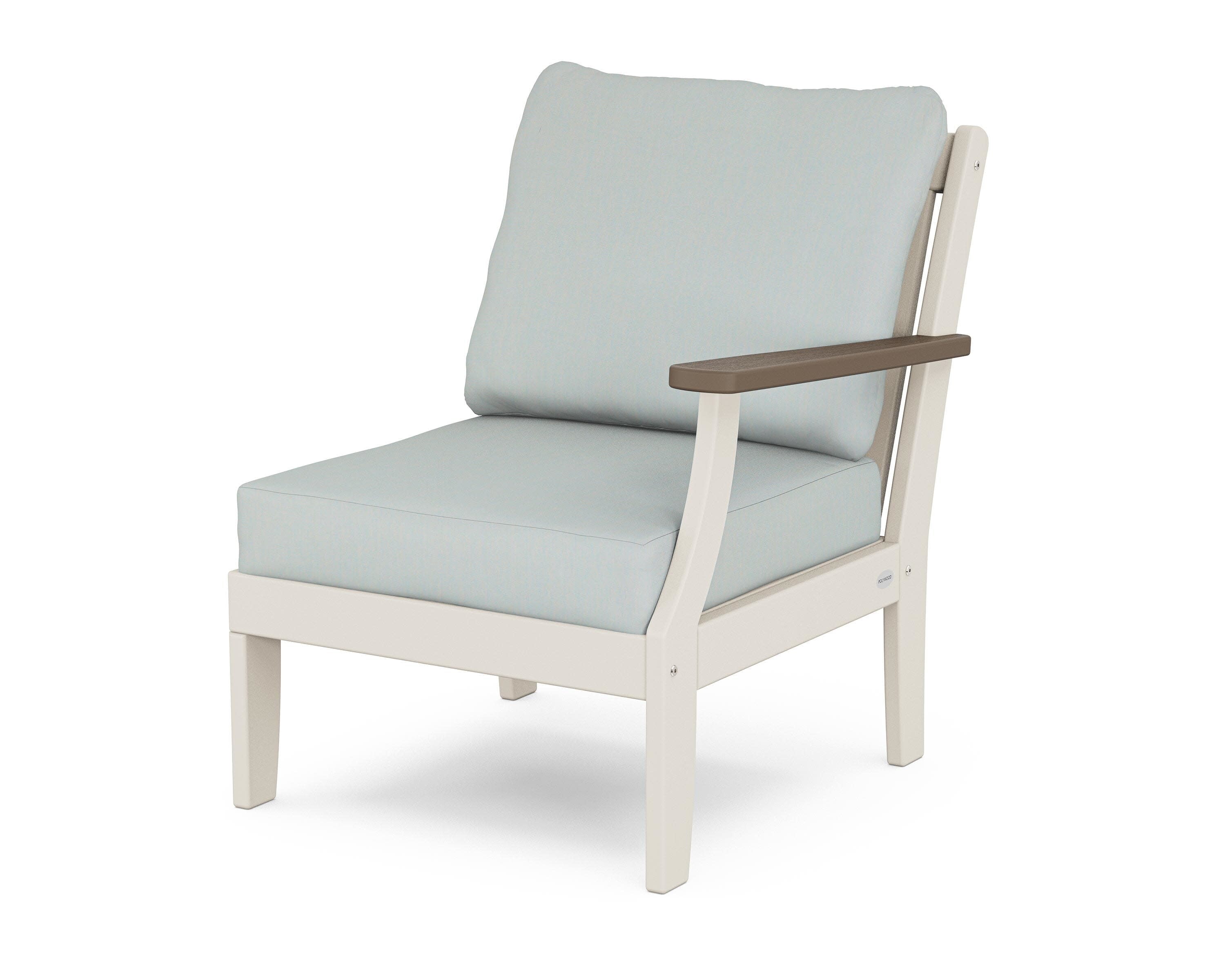 Braxton Modular Right Arm Chair in Sand / Kona / Spa