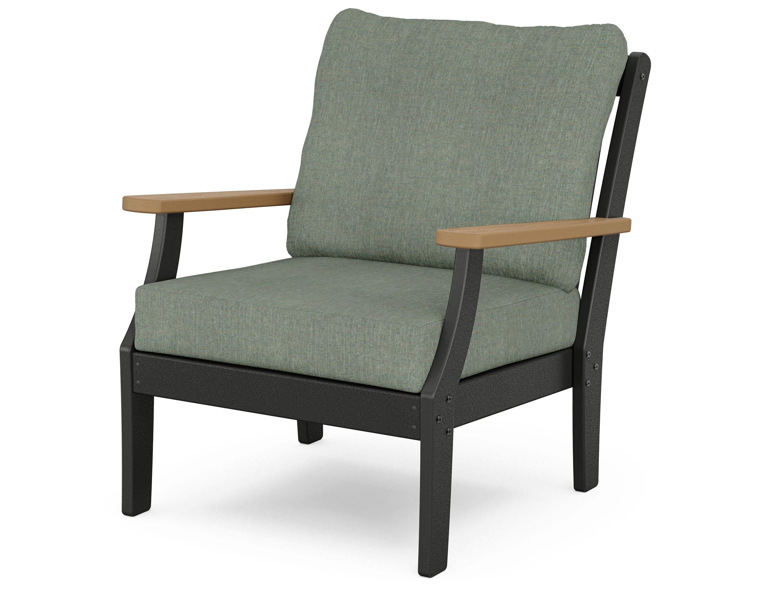 Braxton Deep Seating Chair in Black / Natural / Cast Sage