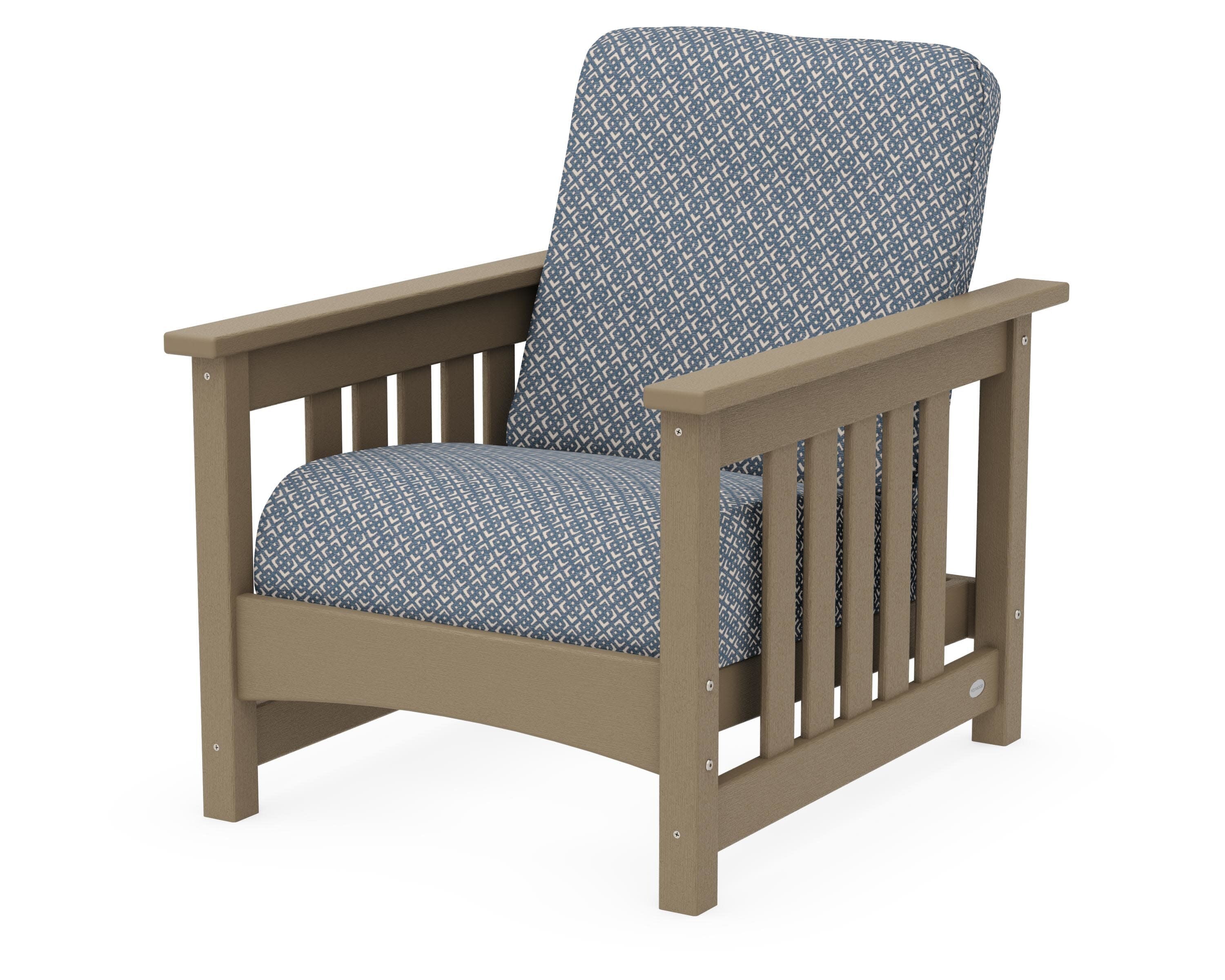 Club Mission Chair in Vintage Sahara / Hopscotch