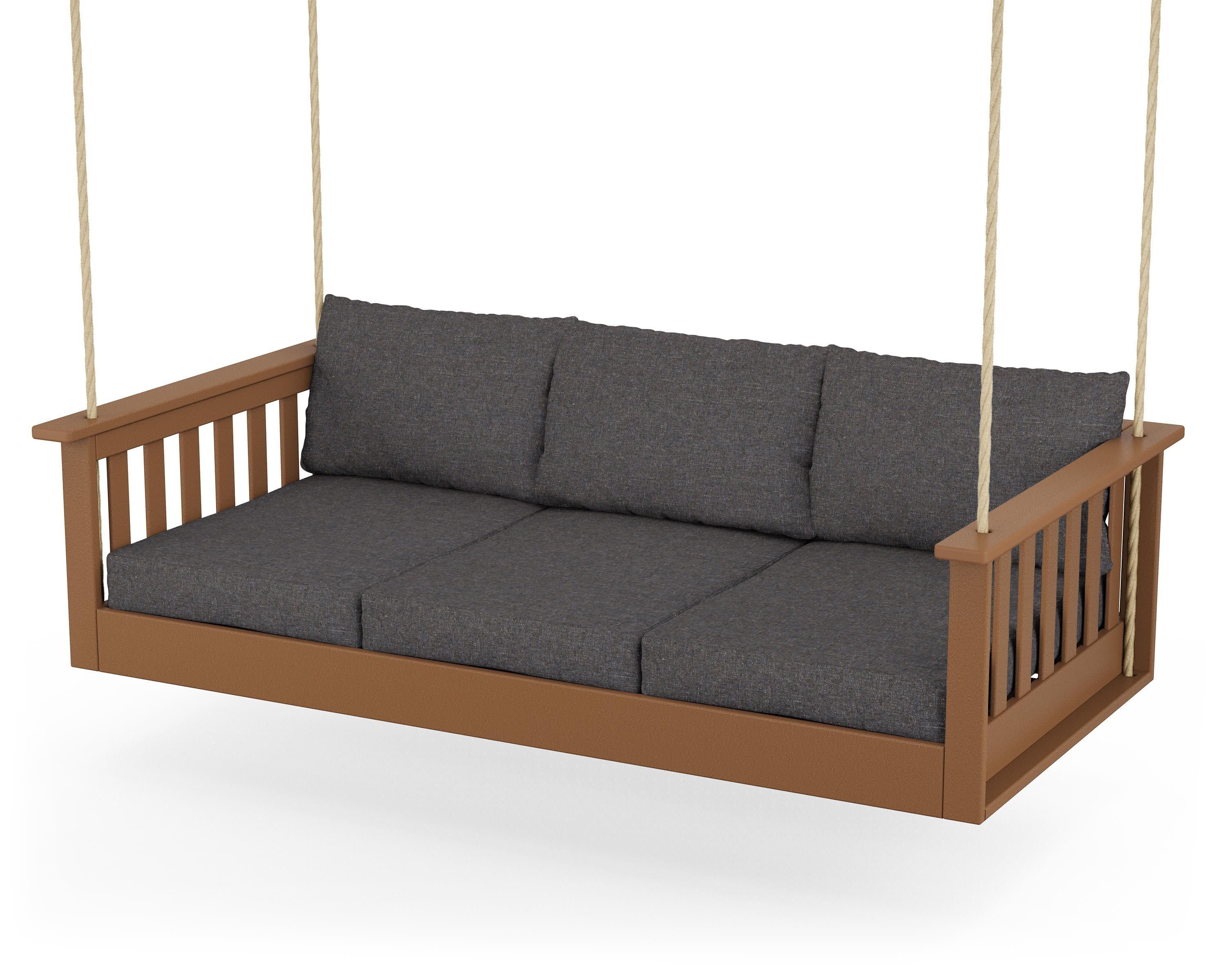 Vineyard Daybed Swing in Teak / Ash Charcoal