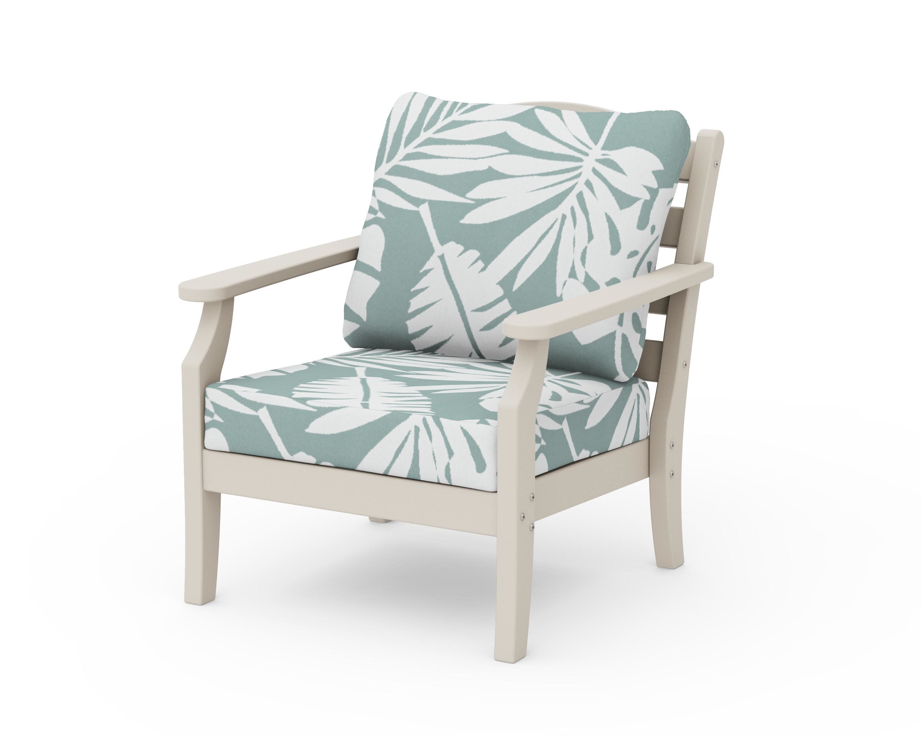 Savannah Deep Seating Chair in Sand / Leaf Glacier Spa