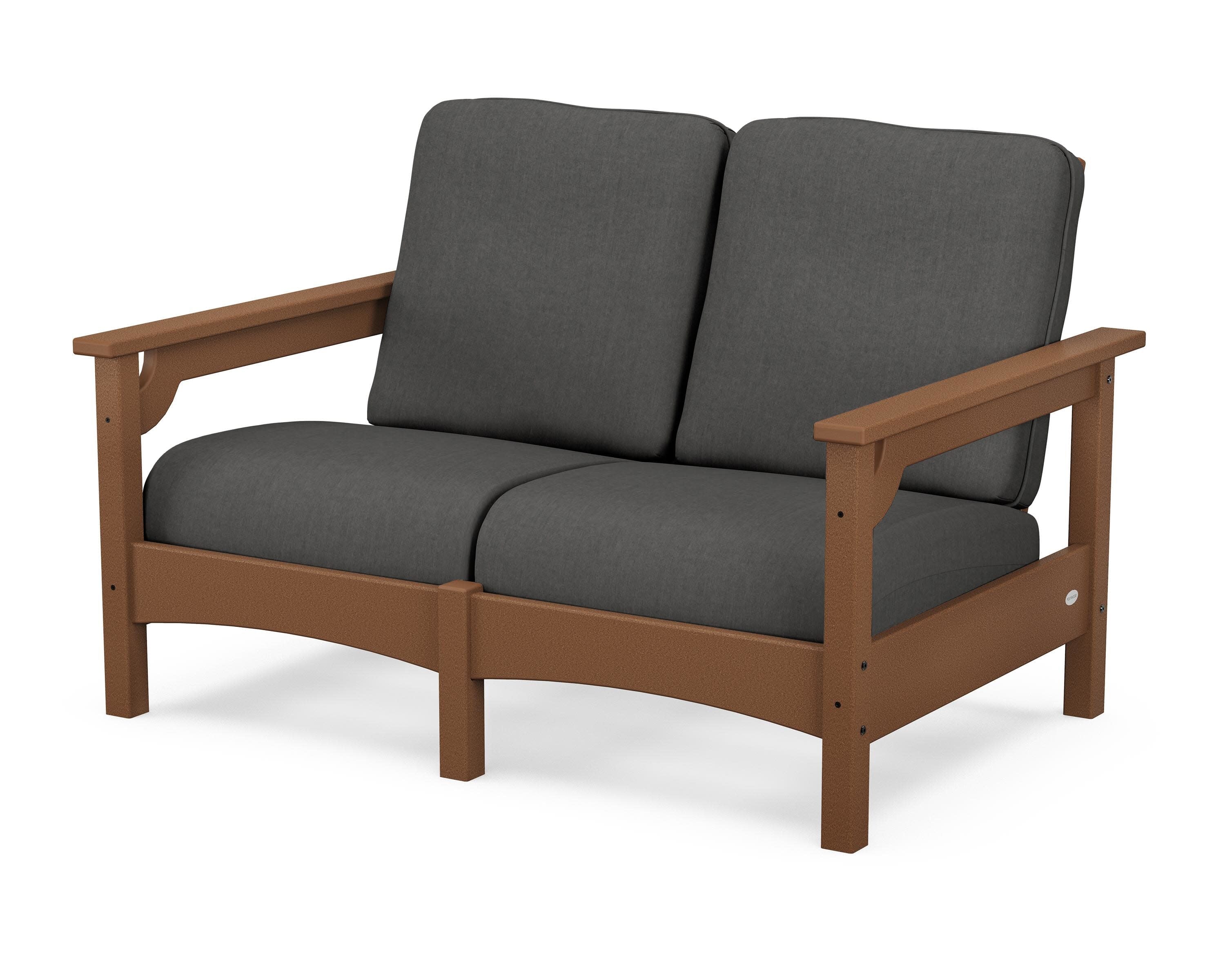 Club Loveseat in Teak / Spectrum Carbon