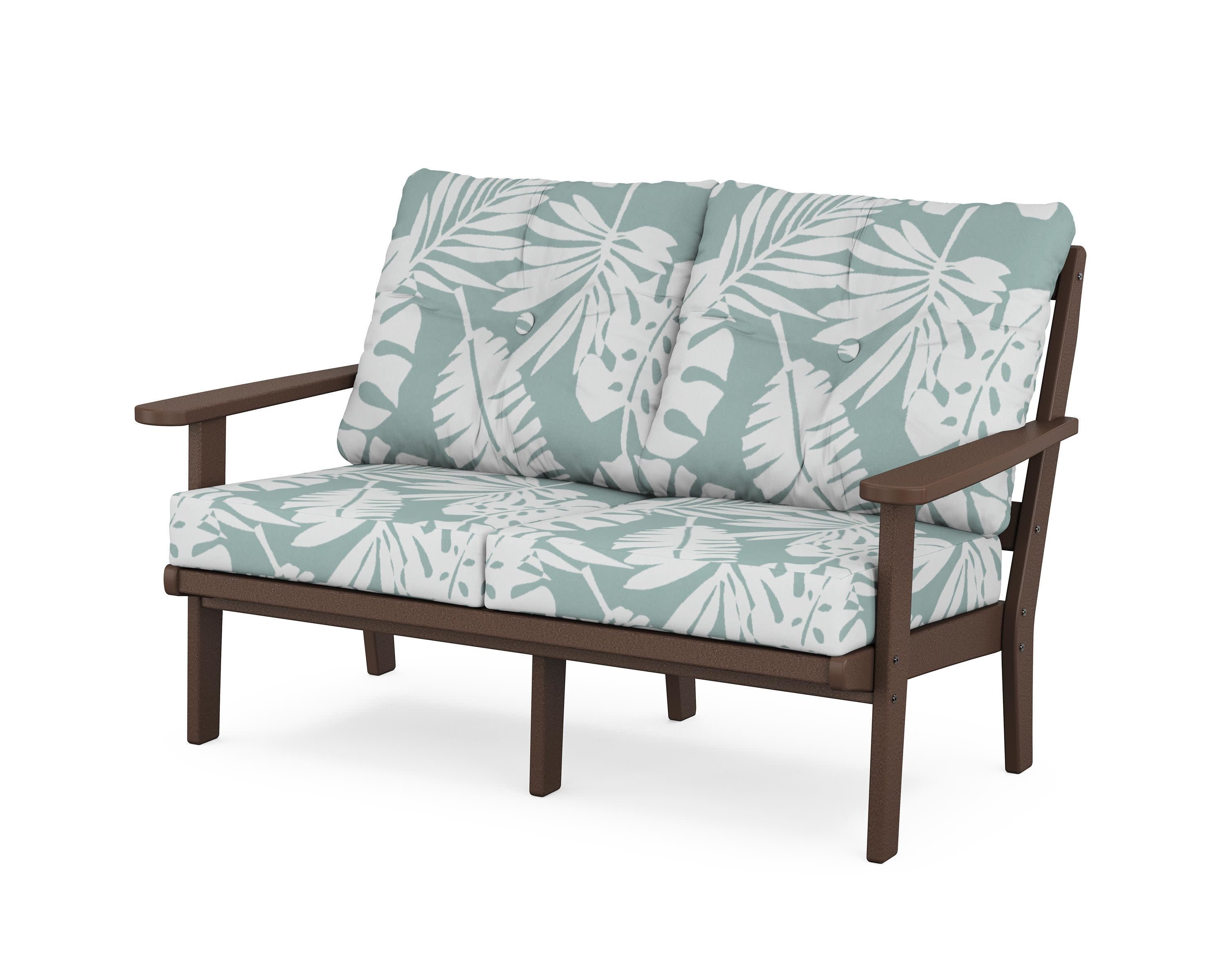 Mission Deep SeatingLoveseat in Mahogany / Leaf Glacier Spa