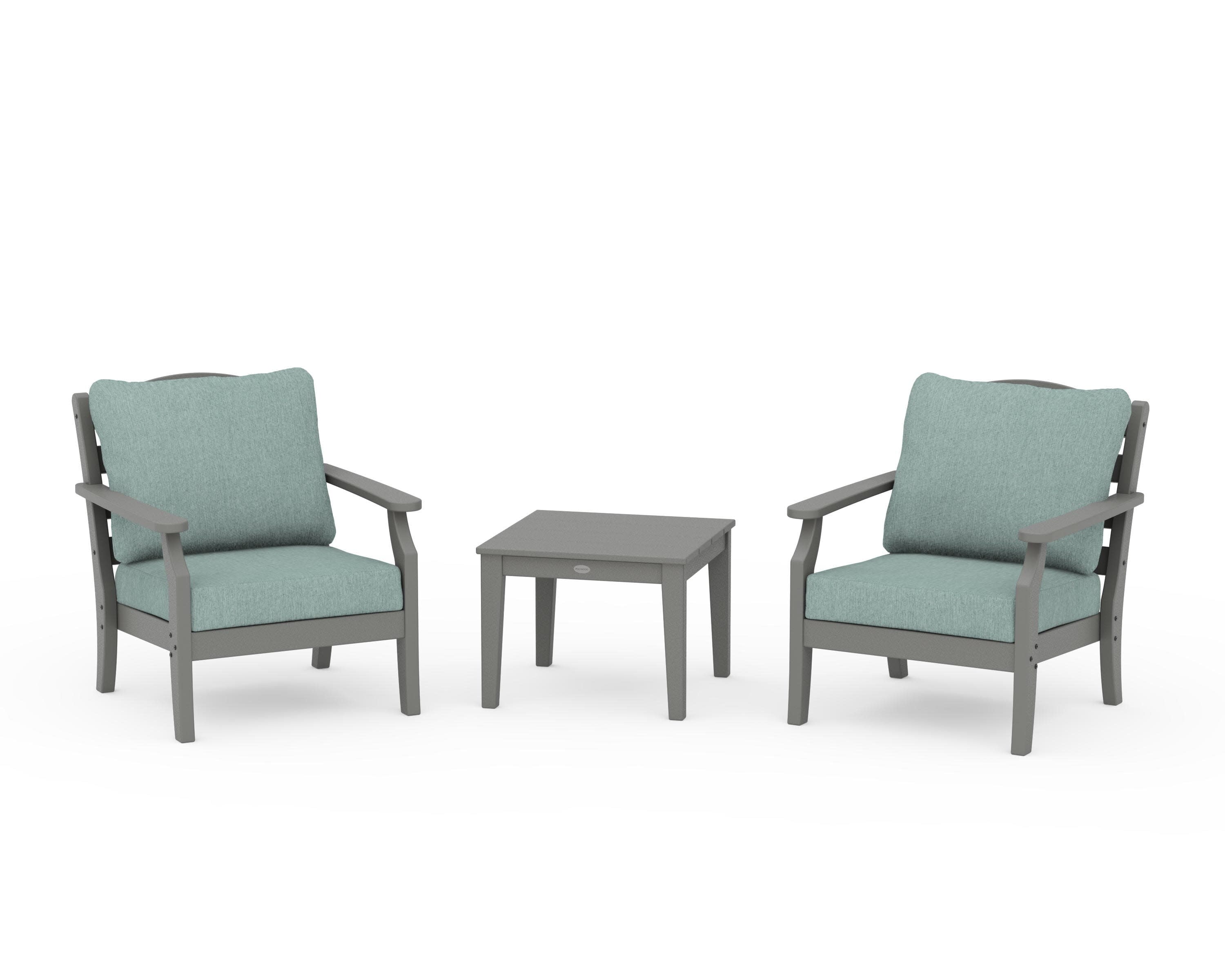 Savannah 3-Piece Deep Seating Set in Slate Grey / Glacier Spa
