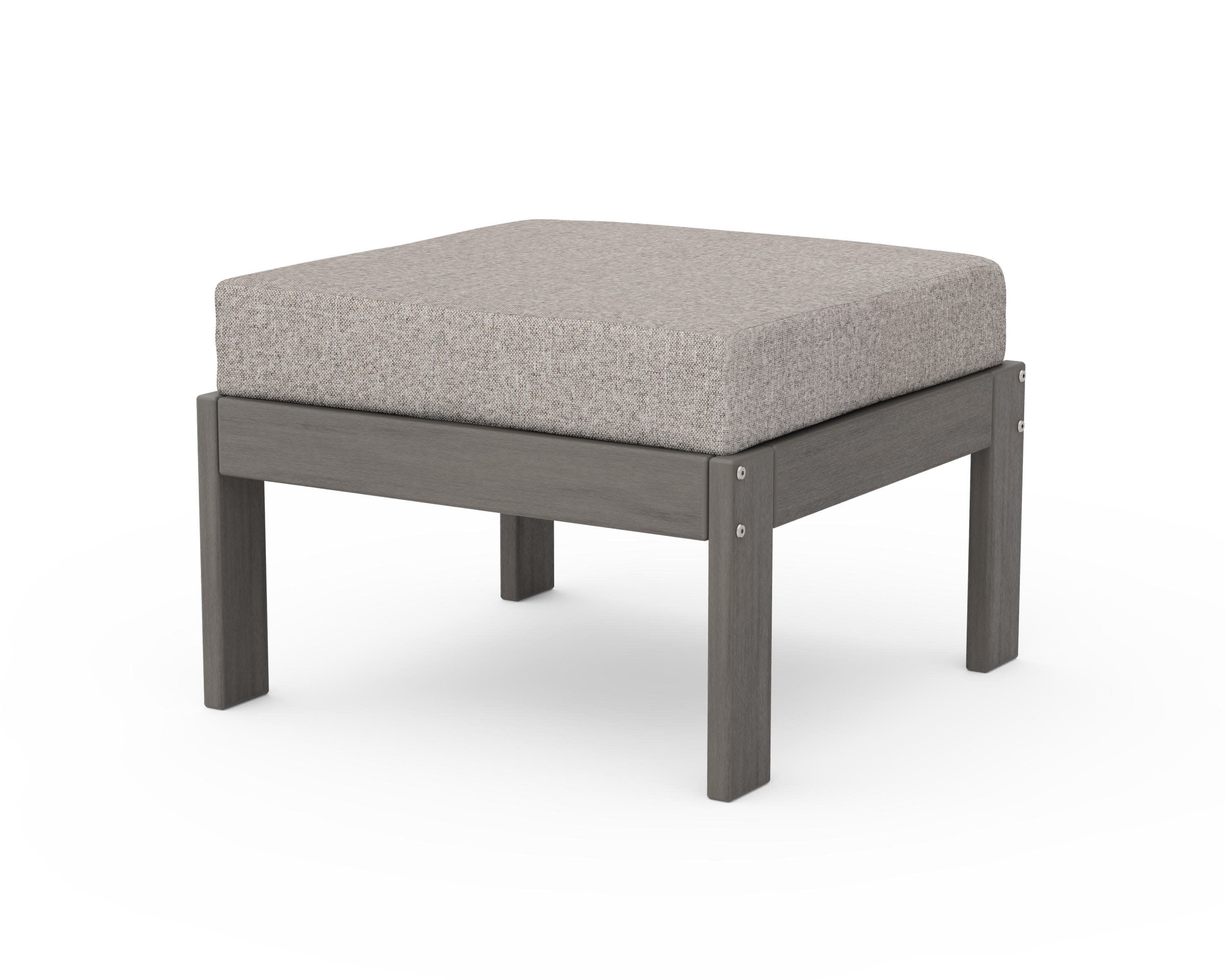 Vineyard Modular Ottoman in Driftwood / Weathered Tweed