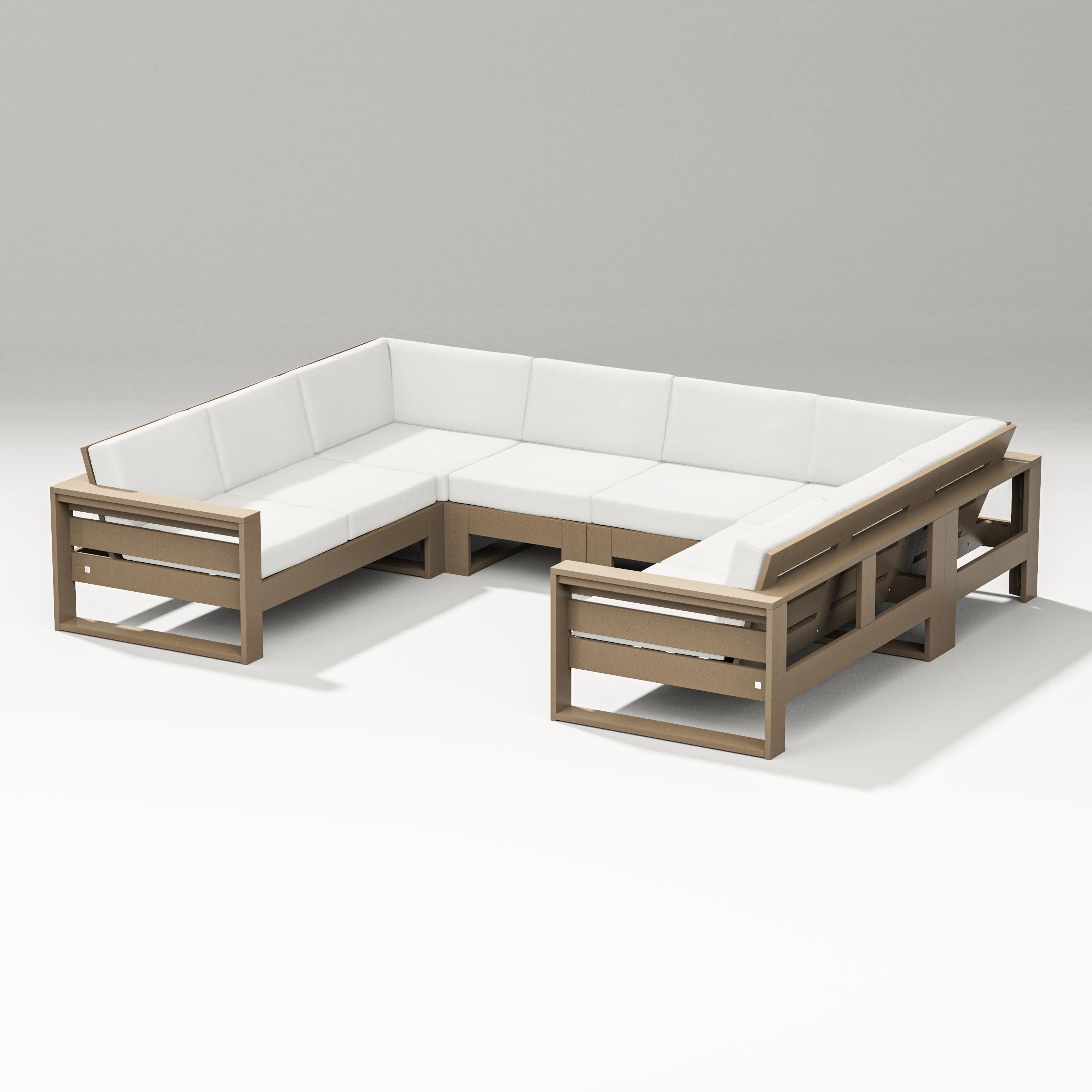 Latitude U-Shaped Sectional in Vintage Sahara / Natural Linen