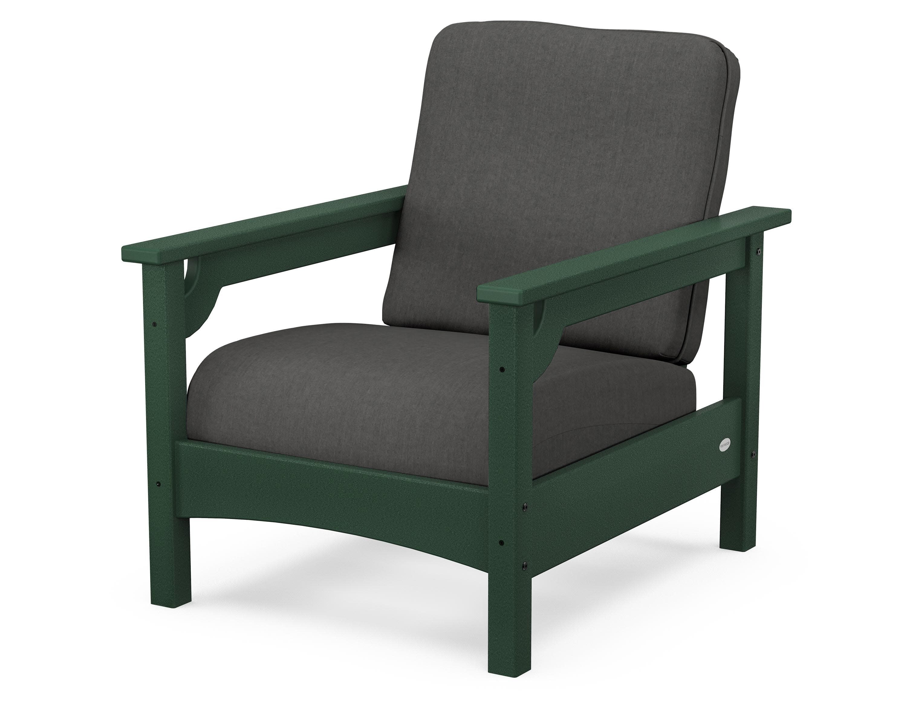 Club Chair in Green / Spectrum Carbon