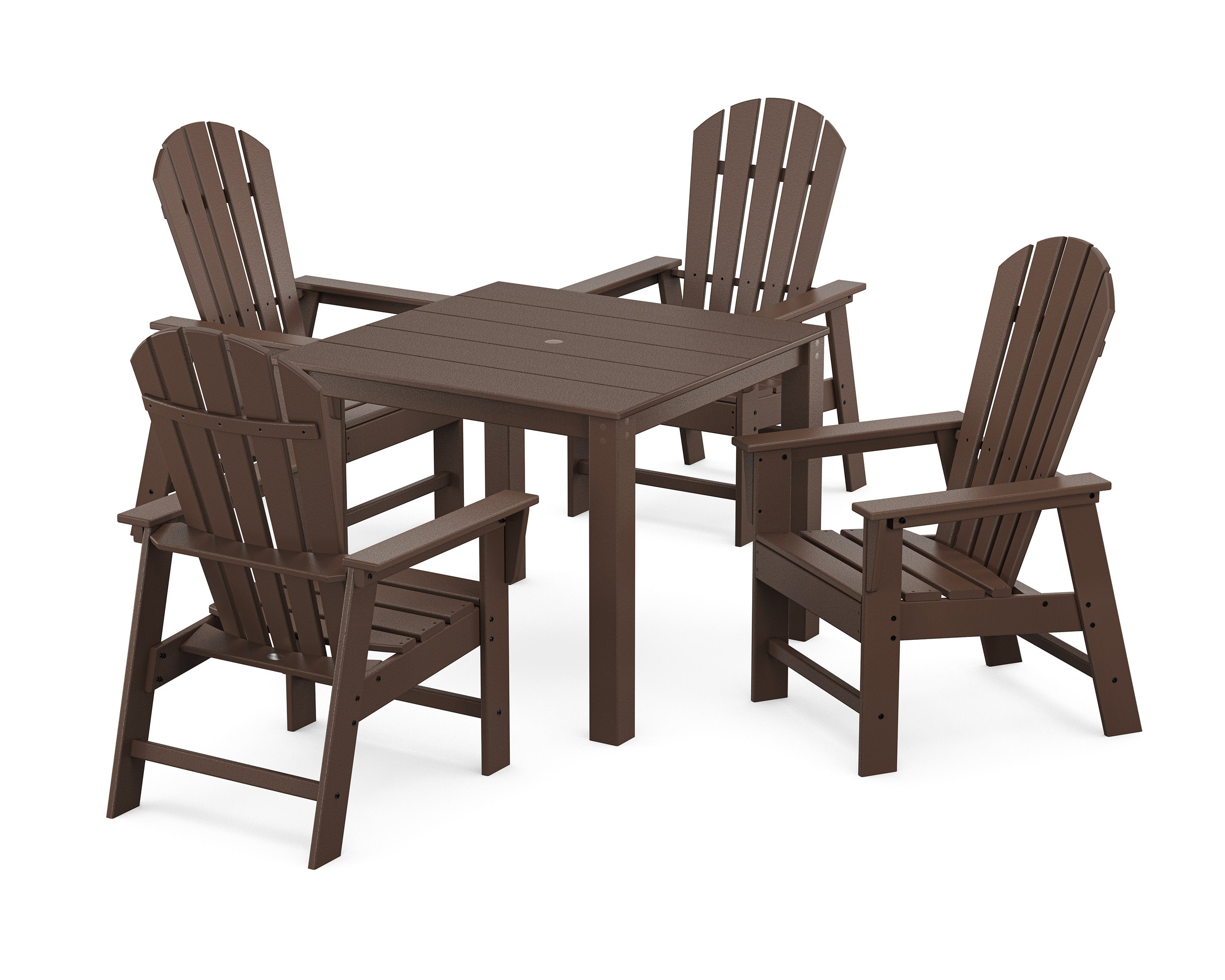 South Beach Coast 5-Piece Parsons Dining Set in Mahogany