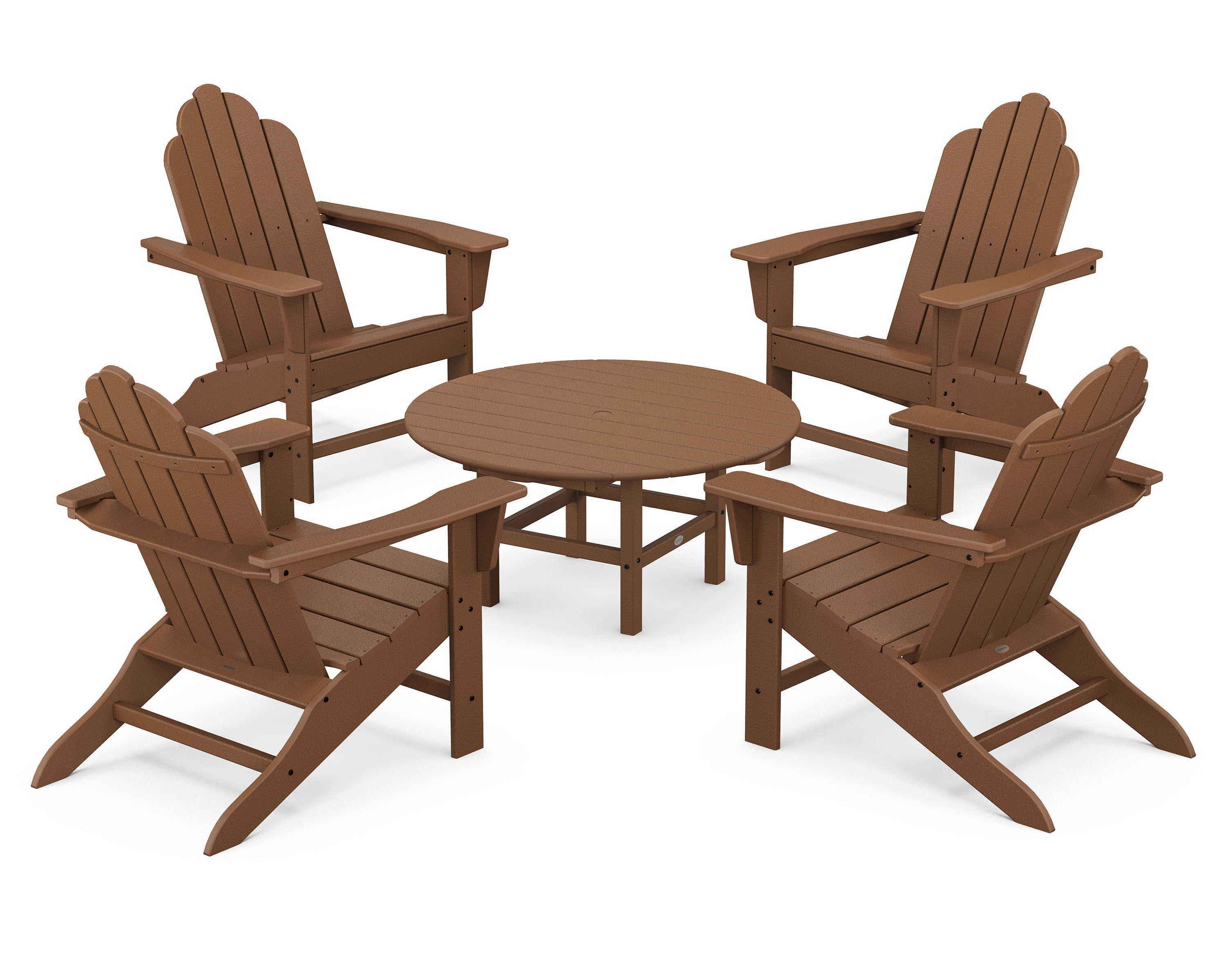 Long Island Adirondack 5-Piece Conversation Group in Teak