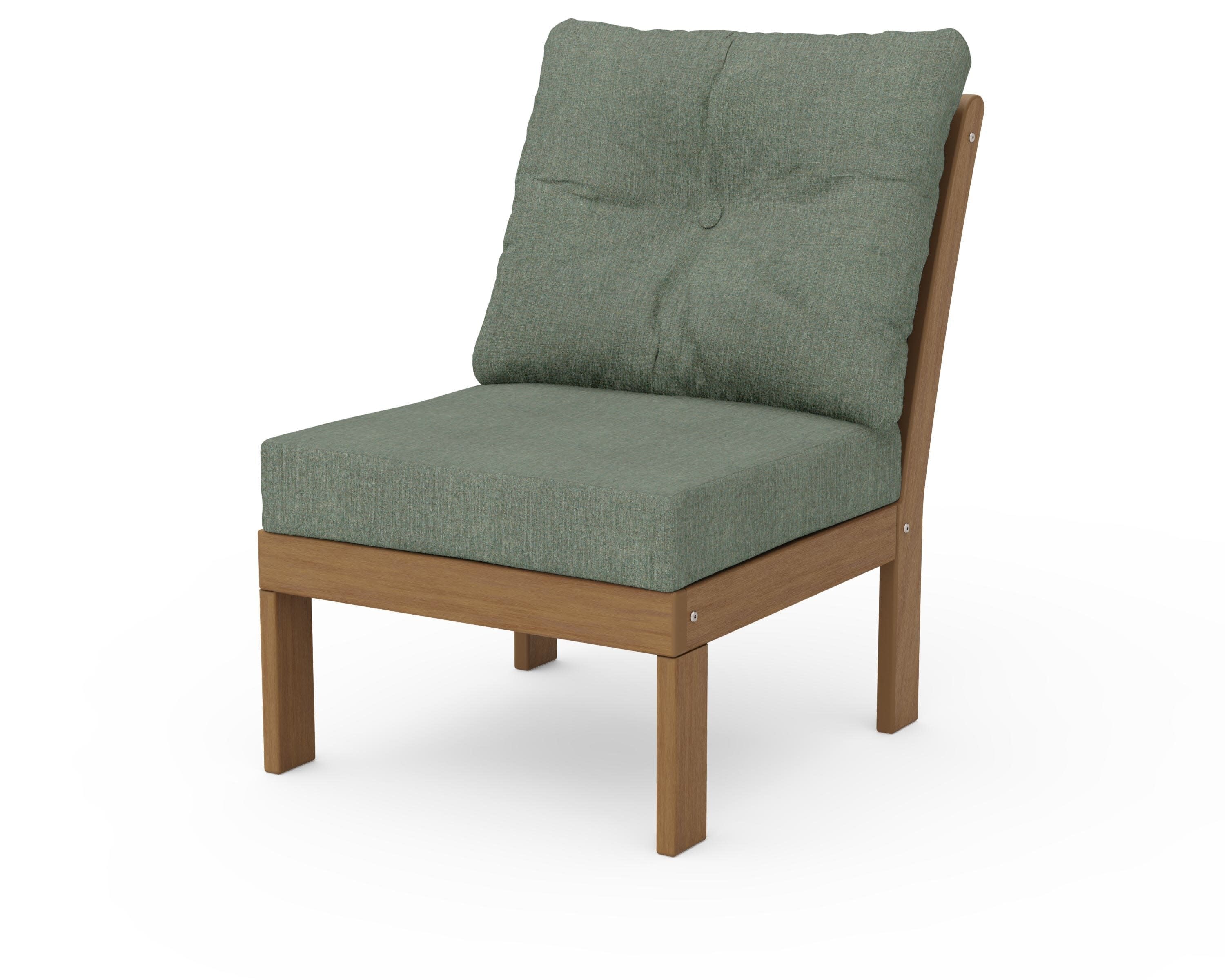 Vineyard Modular Armless Chair in Natural / Cast Sage