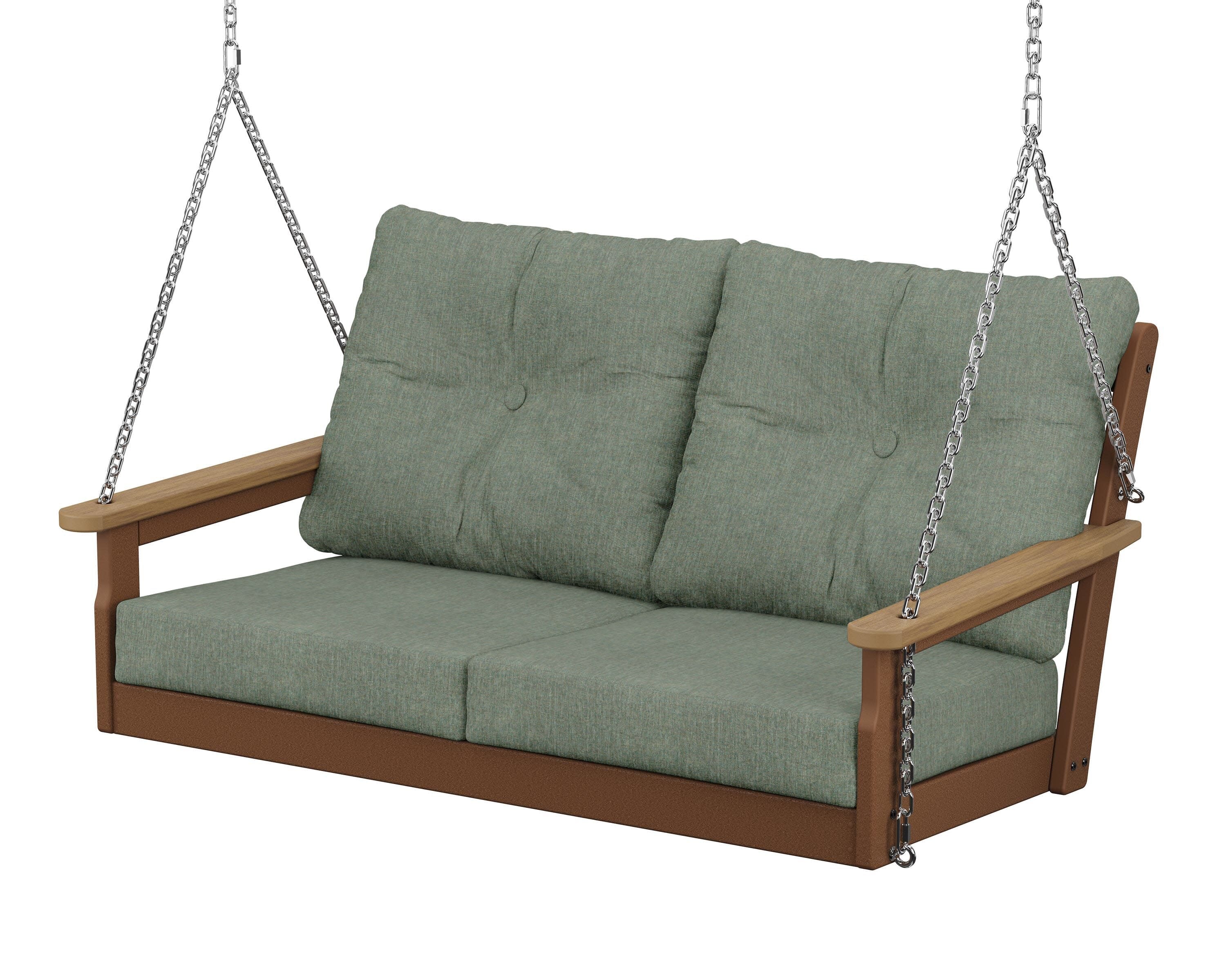Vineyard Deep Seating Swing in Teak / Natural / Cast Sage
