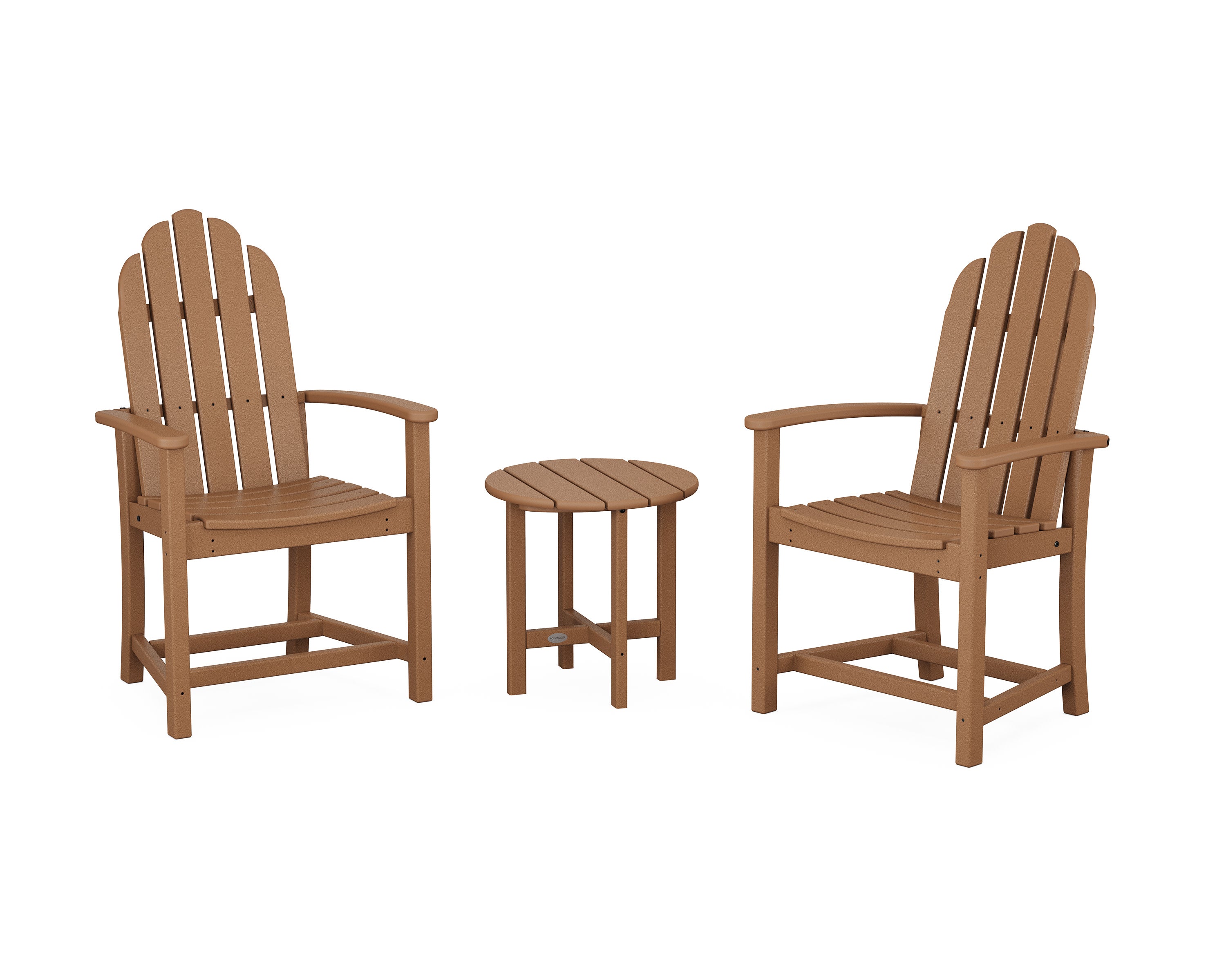 Classic 3-Piece Upright Adirondack Chair Set in Teak