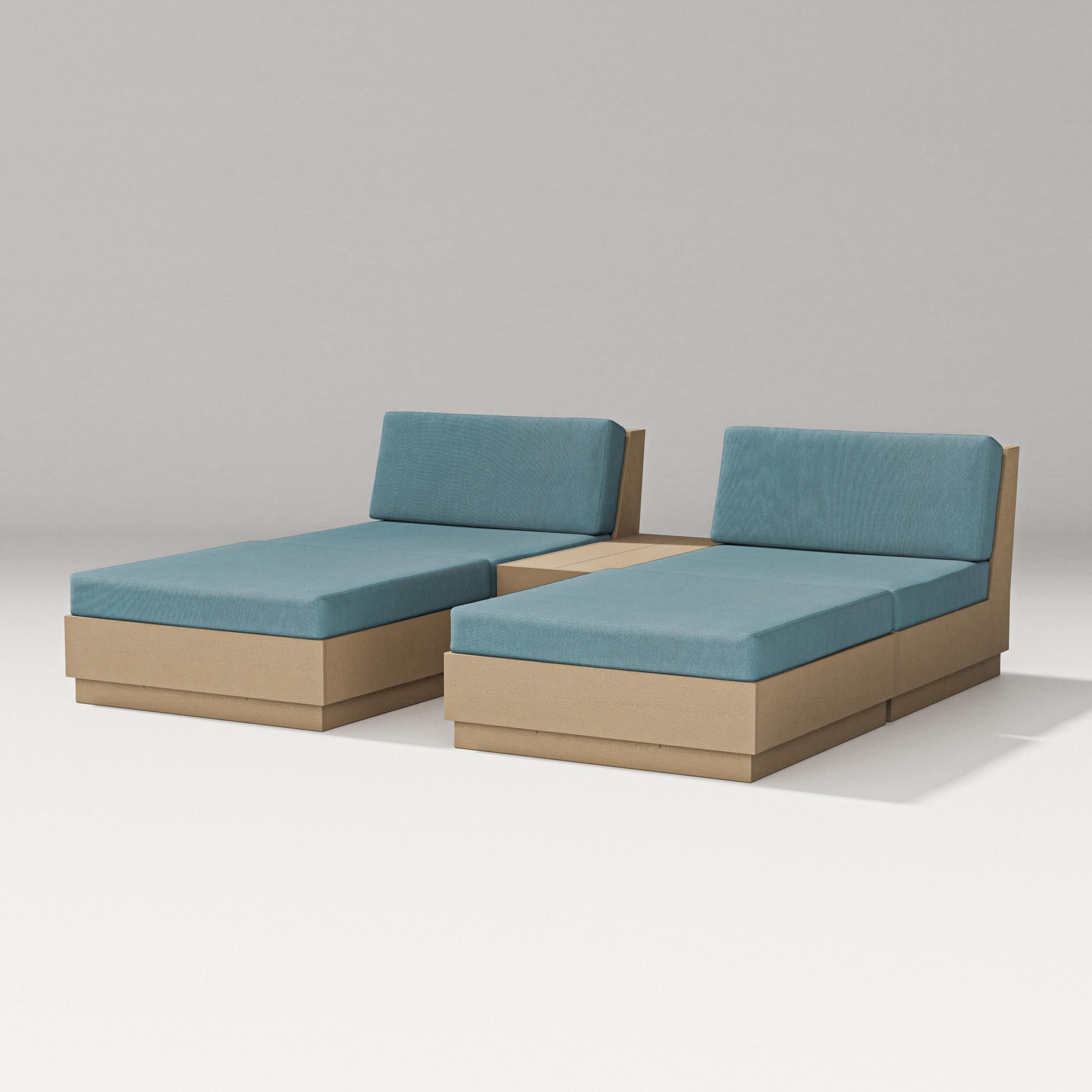 Elevate Double Chaise Set in Vintage Sahara / Ocean Teal