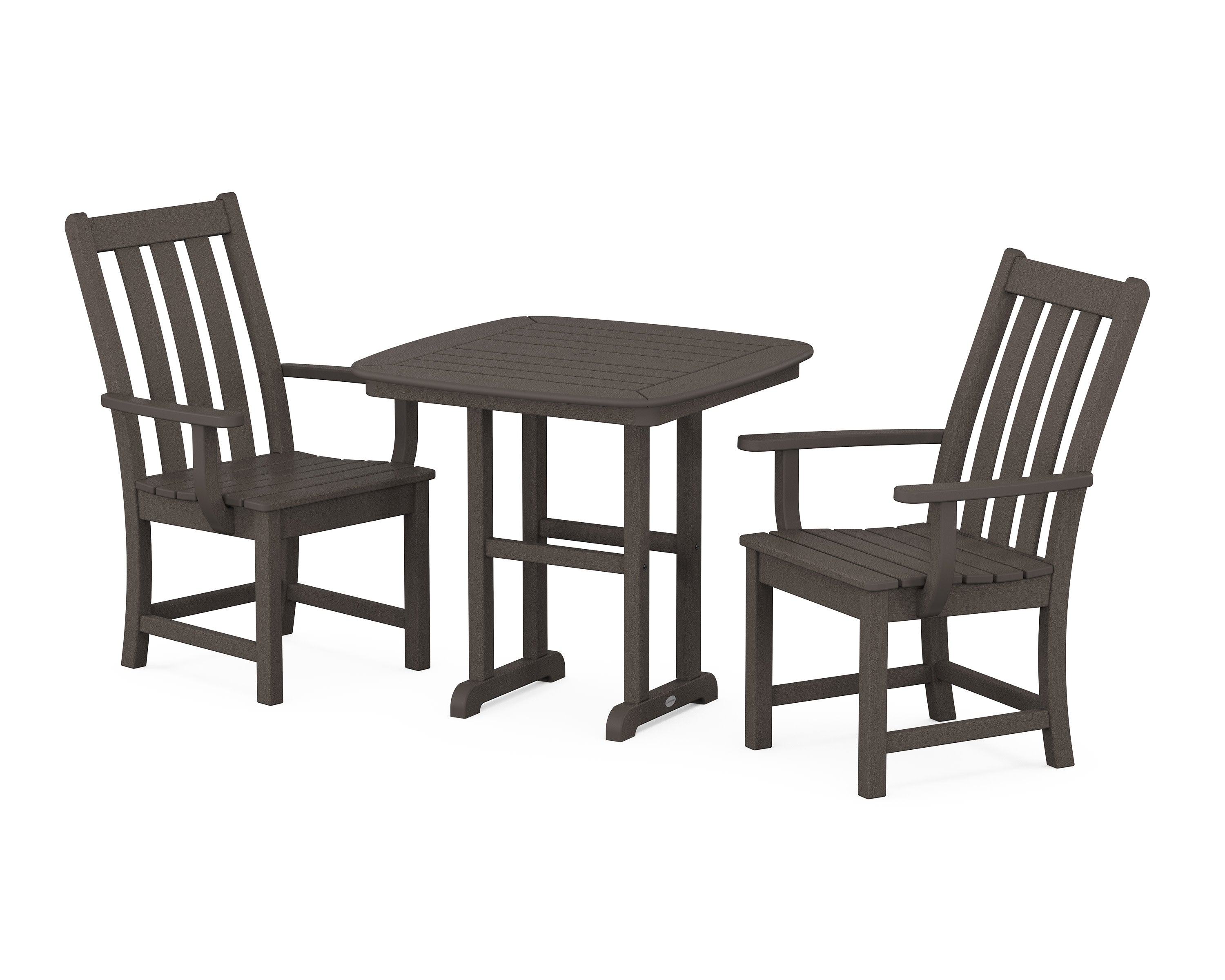 Vineyard 3-Piece Dining Set in Vintage Coffee