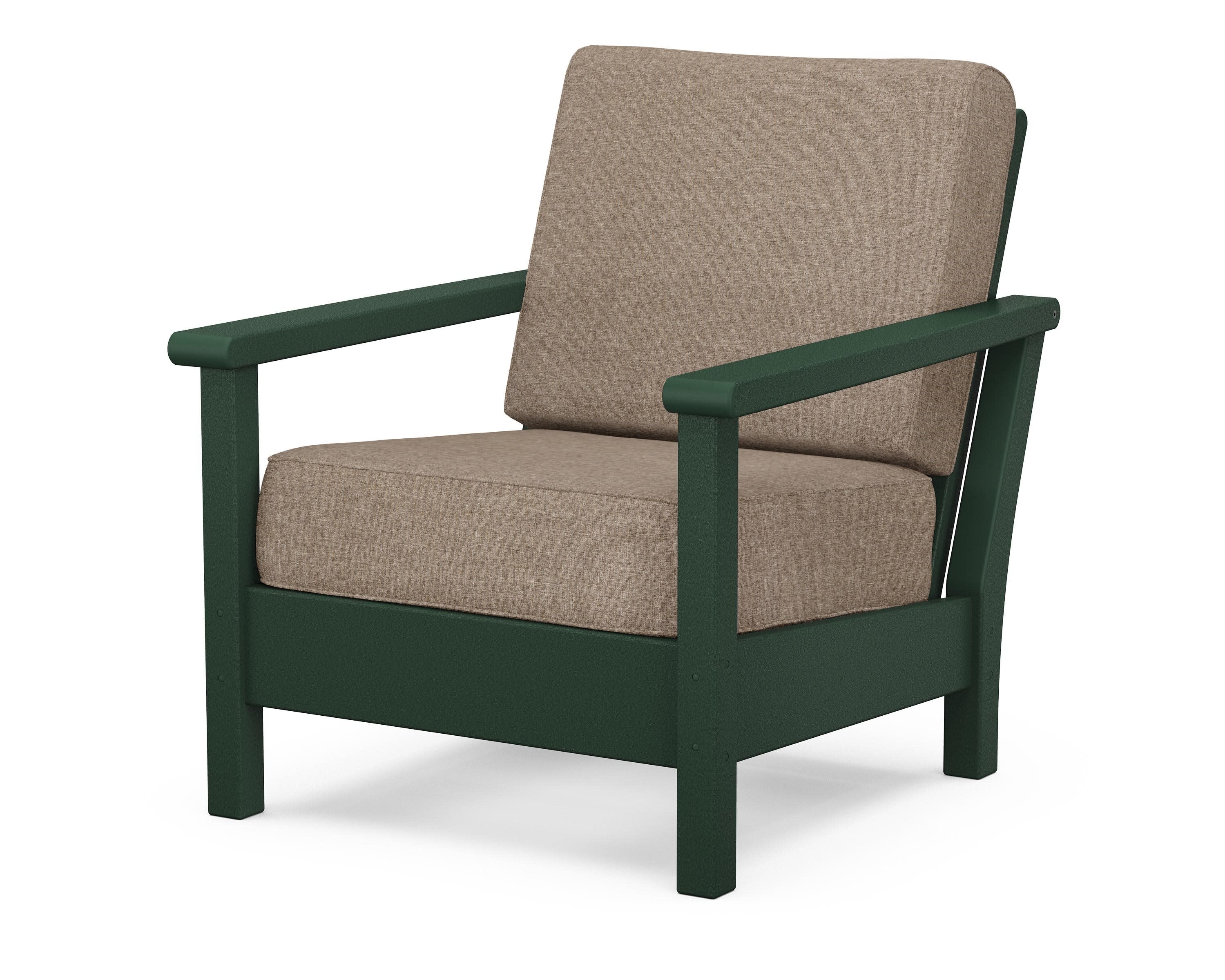 Harbour Deep Seating Chair in Green / Spiced Burlap