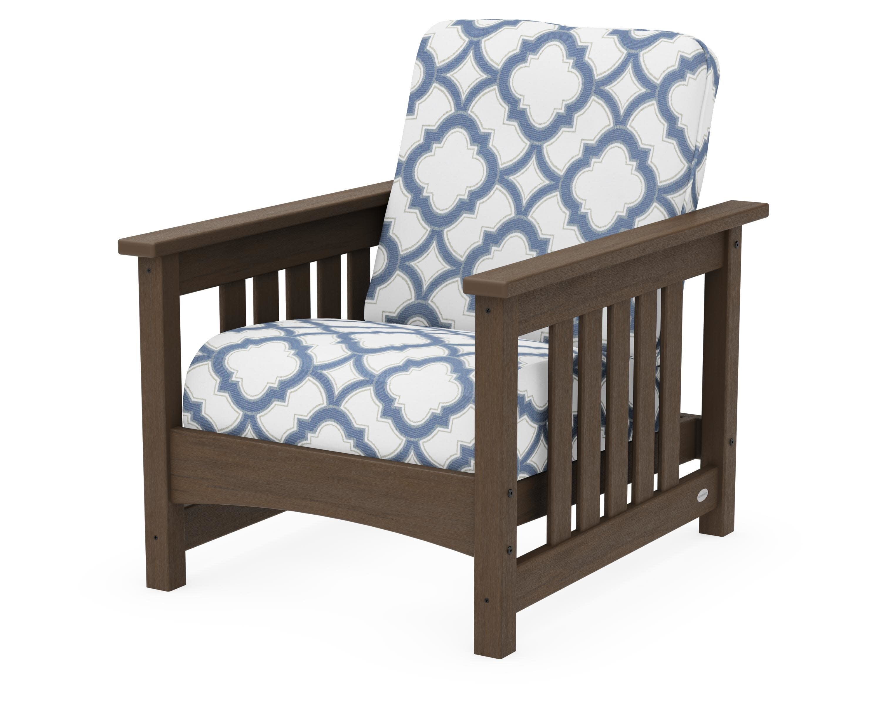 Club Mission Chair in Kona / Trellis Sky Blue