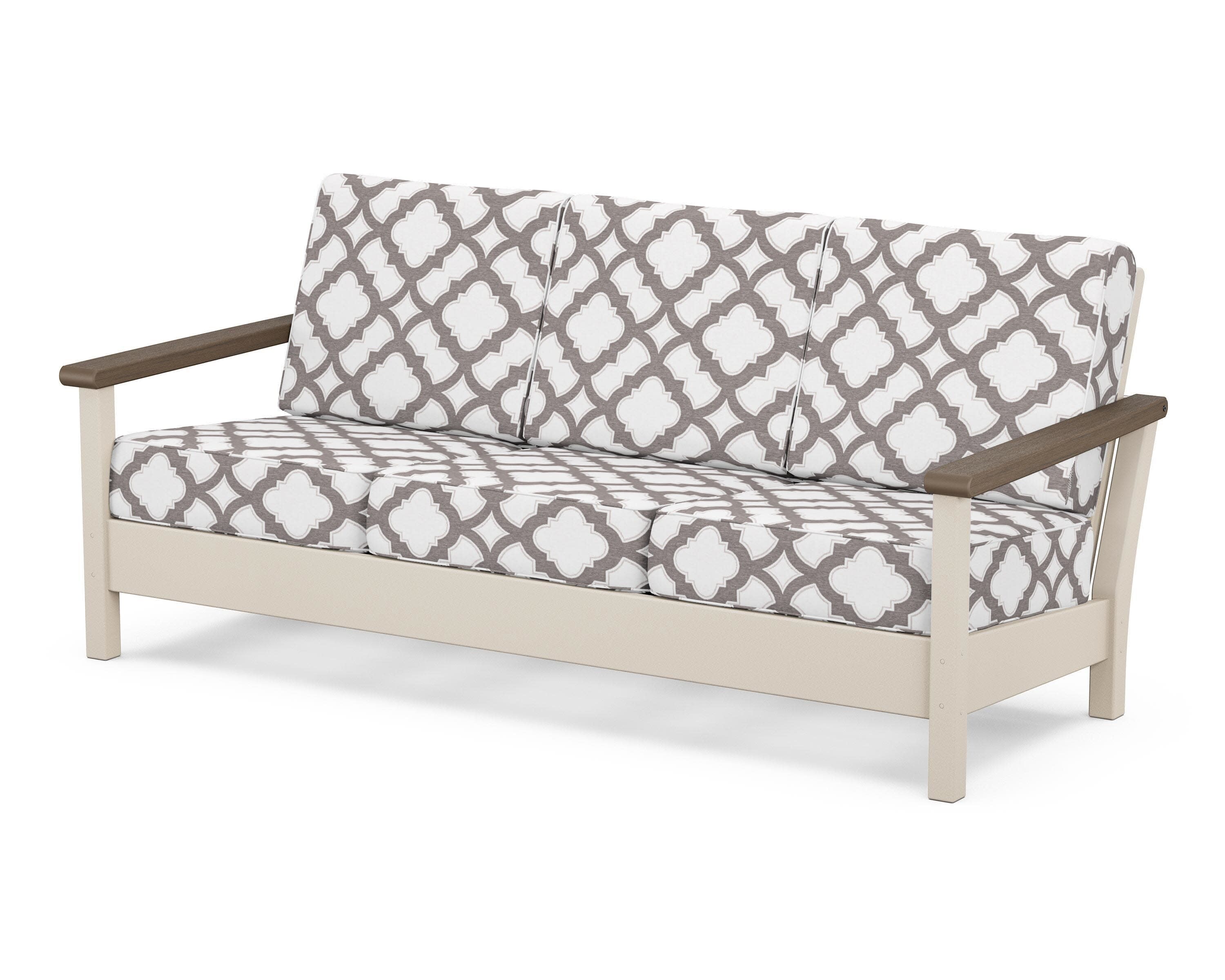 Harbour Deep Seating Sofa in Sand / Kona / Trellis Grey Mist