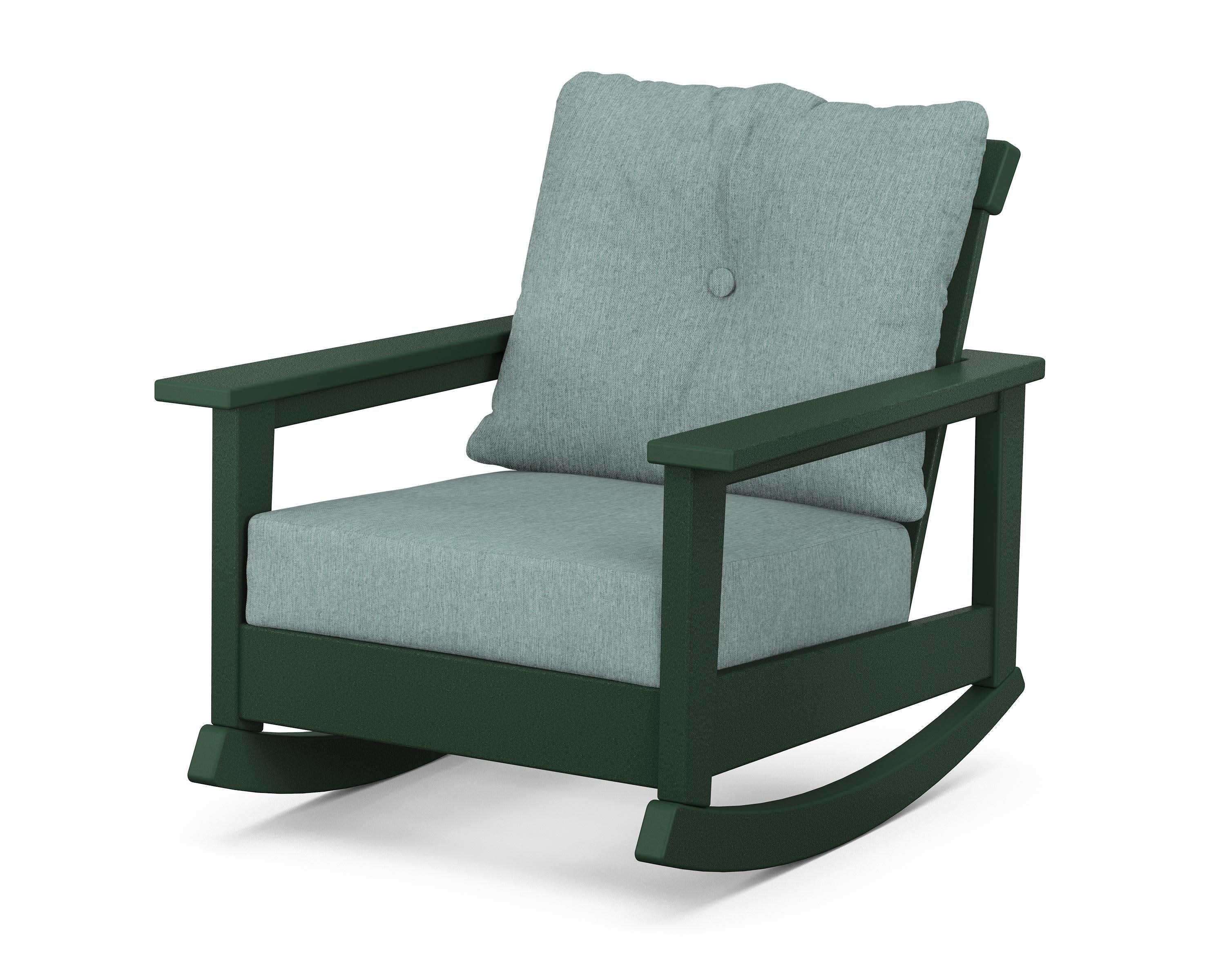 Prescott Deep Seating Rocking Chair in Green / Glacier Spa