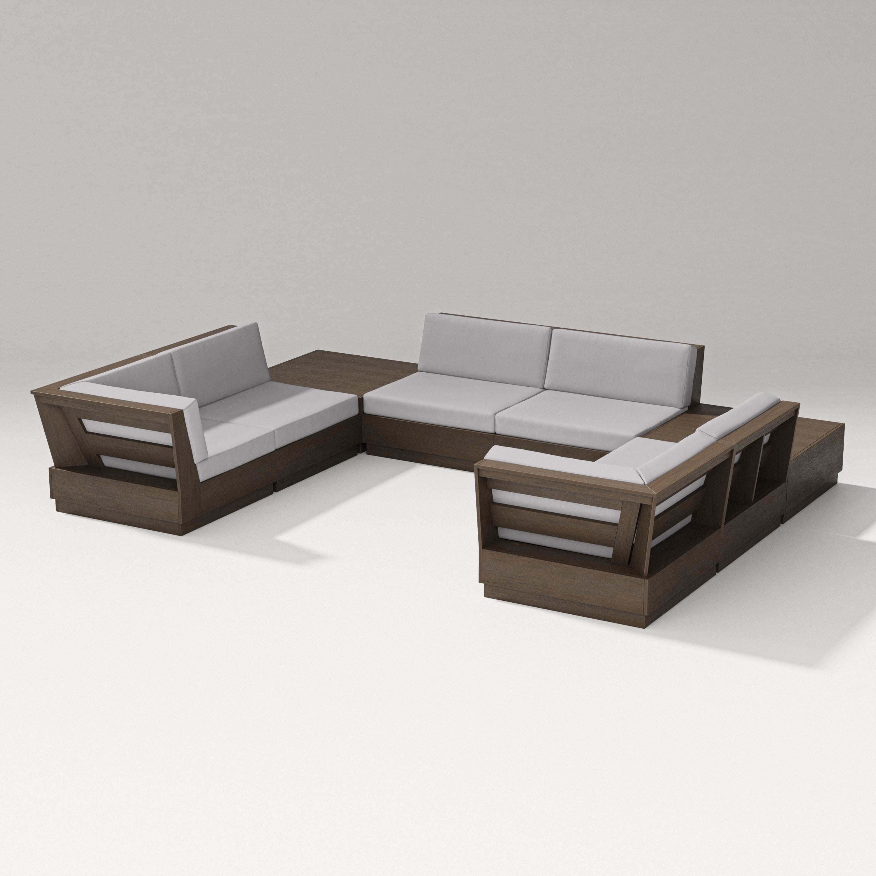 Elevate 8-Piece U-Shaped Sectional in Kona / Granite