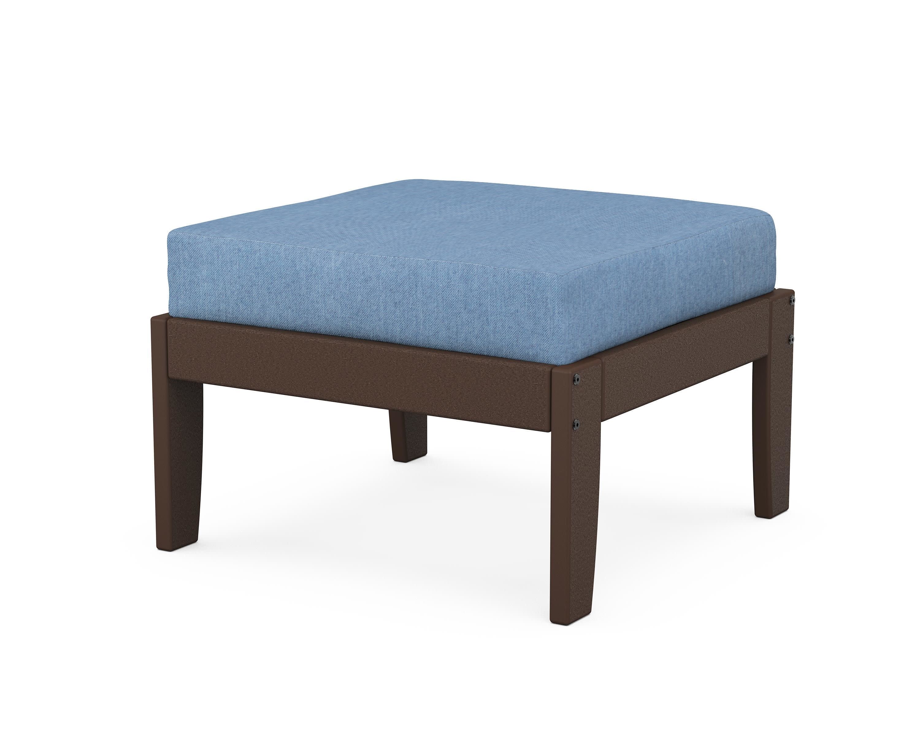 Modular Ottoman - Classic in Mahogany / Sky Blue