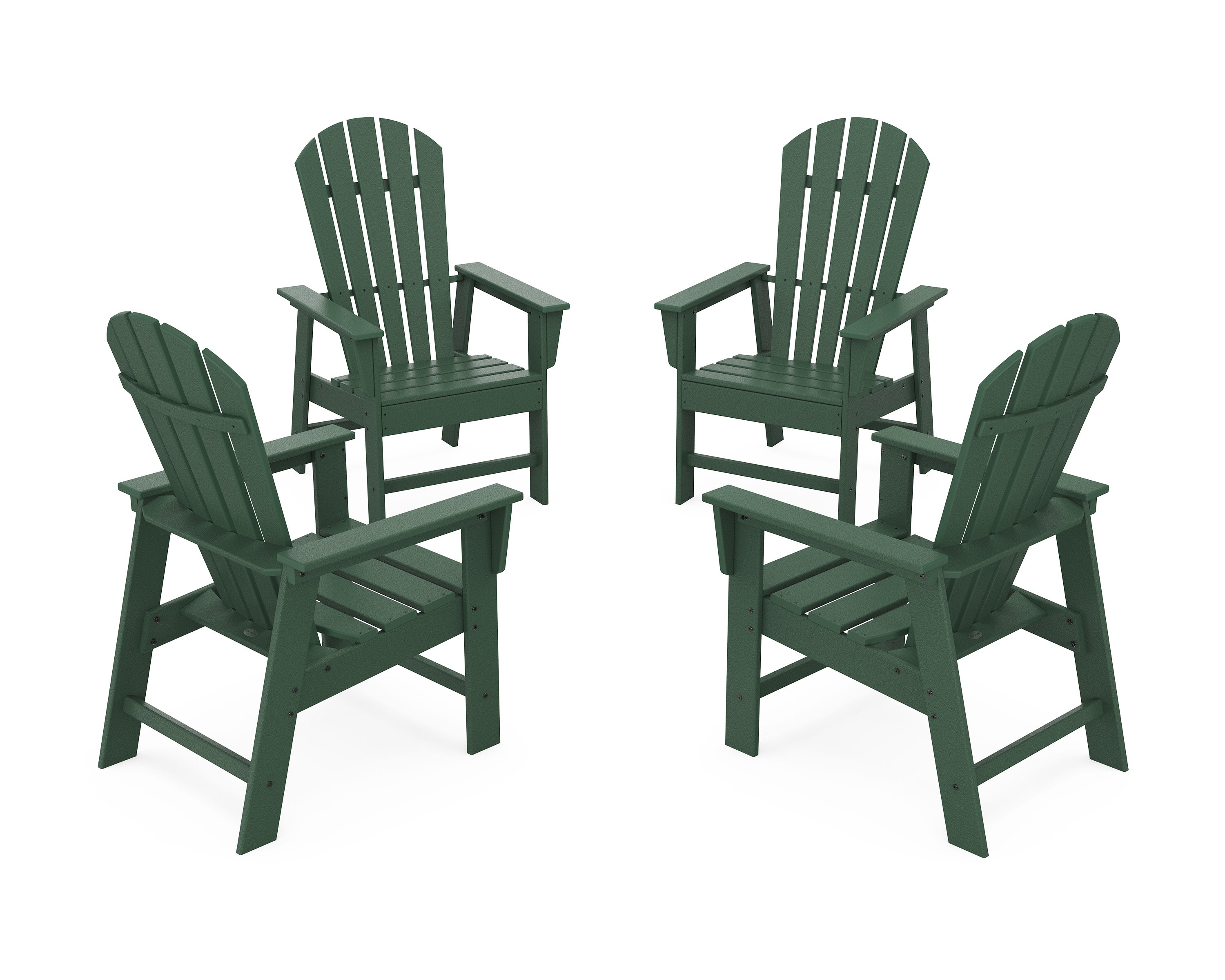 4-Piece South Beach Casual Chair Conversation Set in Green