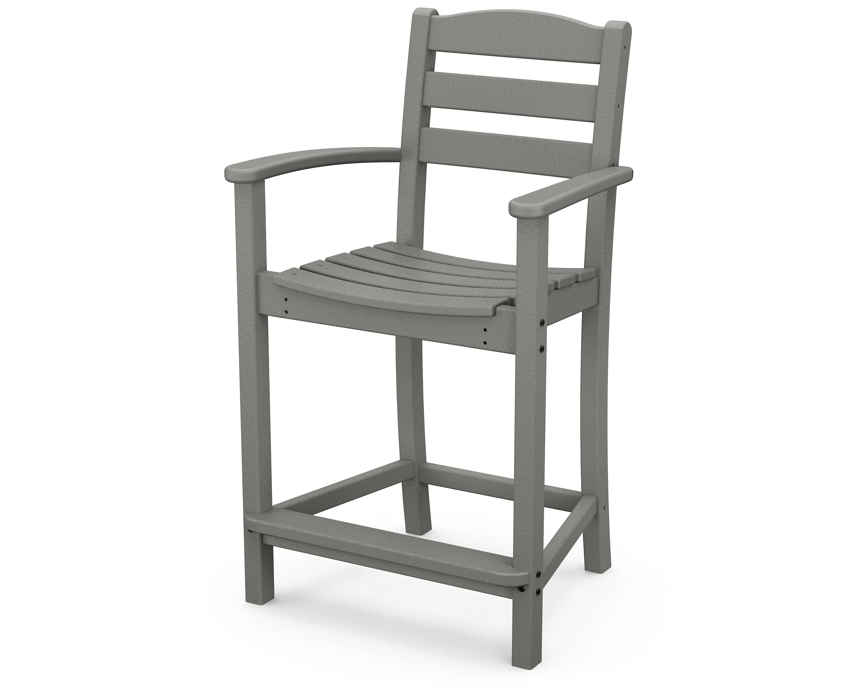 La Casa Caf Counter Arm Chair in Slate Grey