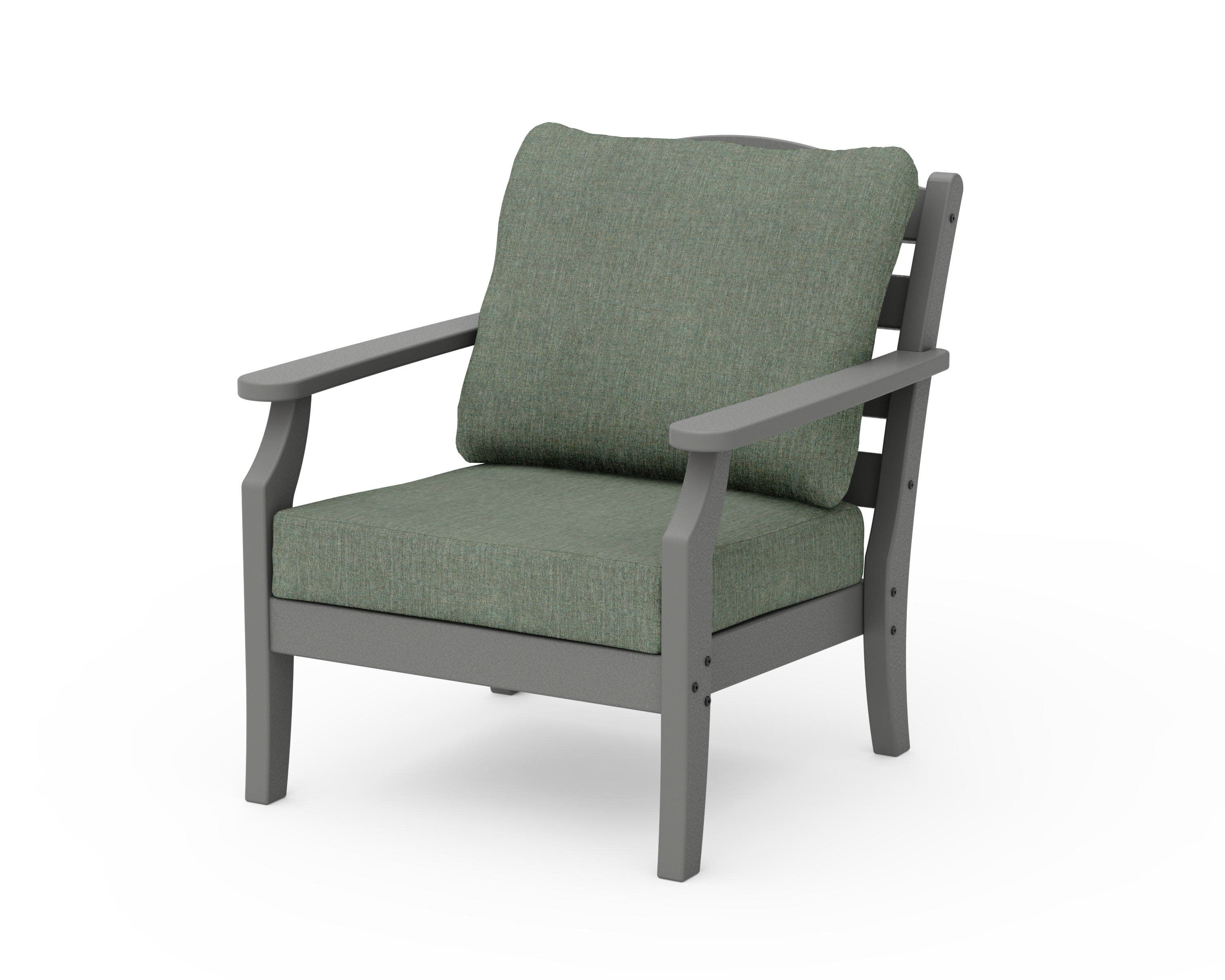 Savannah Deep Seating Chair in Slate Grey / Cast Sage