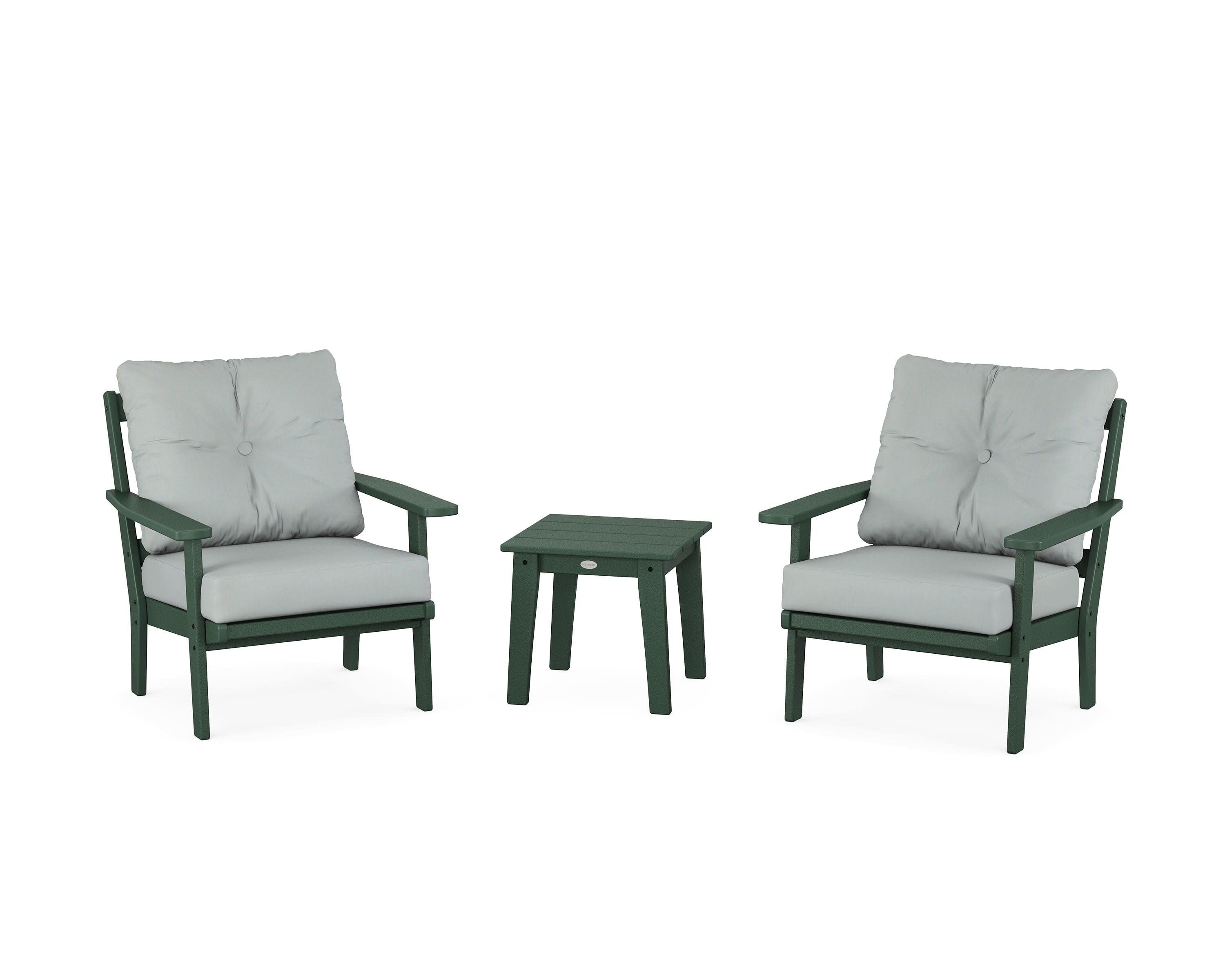 Prairie 3-Piece Deep Seating Set in Green / Spa