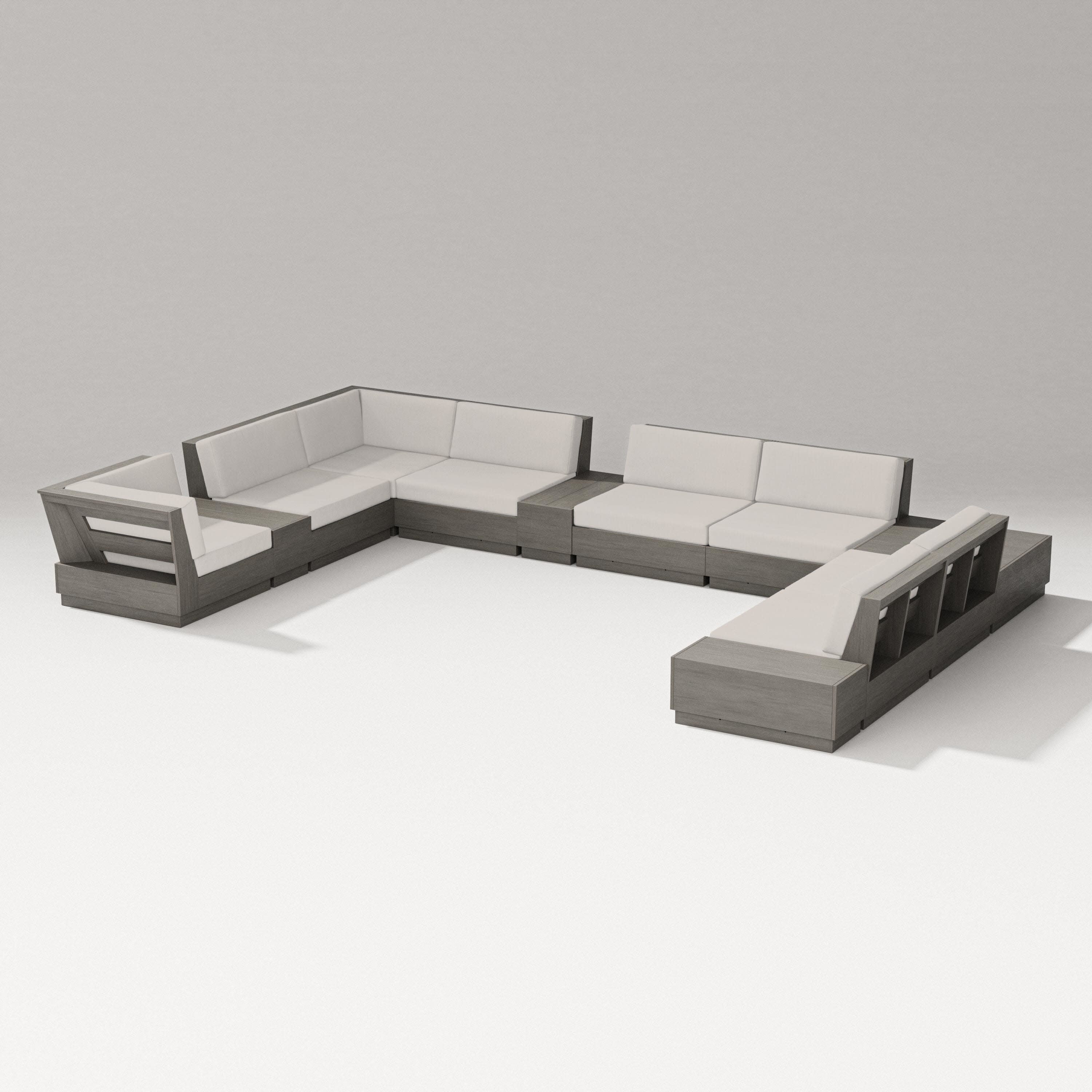 Elevate 12-Piece Conversation Sectional Set in Driftwood / Cast Ash