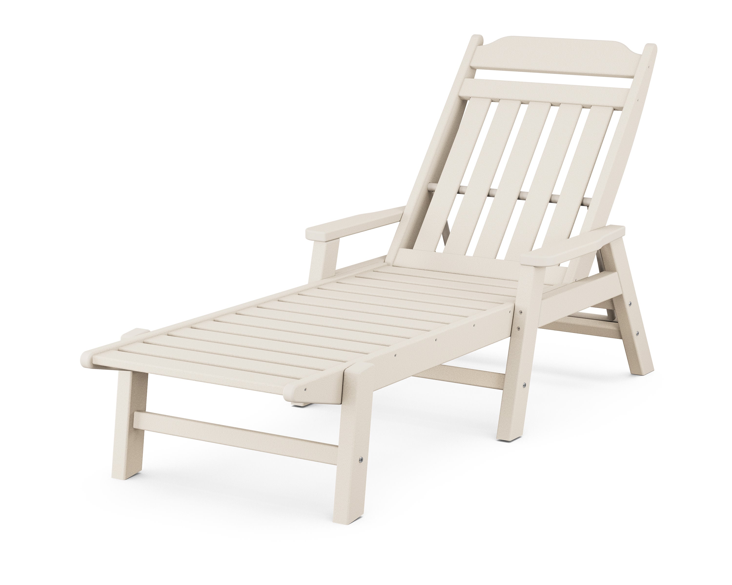 Cottage Chaise with Arms in Sand